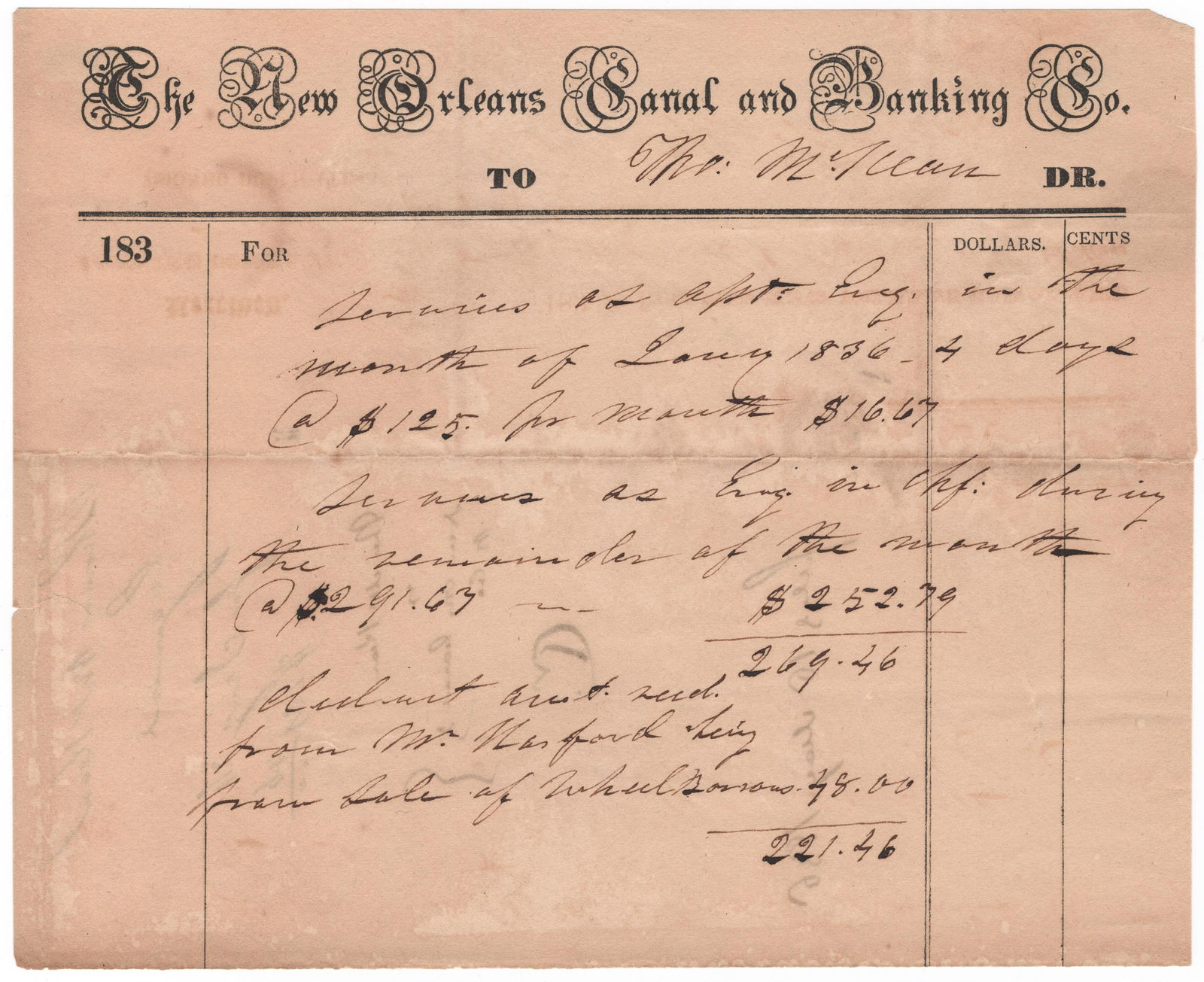THOMAS JEFFERSON MCKEAN: (1810-1870) Union brigadier general who held a variety of positions during the war including a paymaster, a commander of cavalry, and a commandant of prisoner of war camps. Manuscript D.S., 1p. 7.5 x