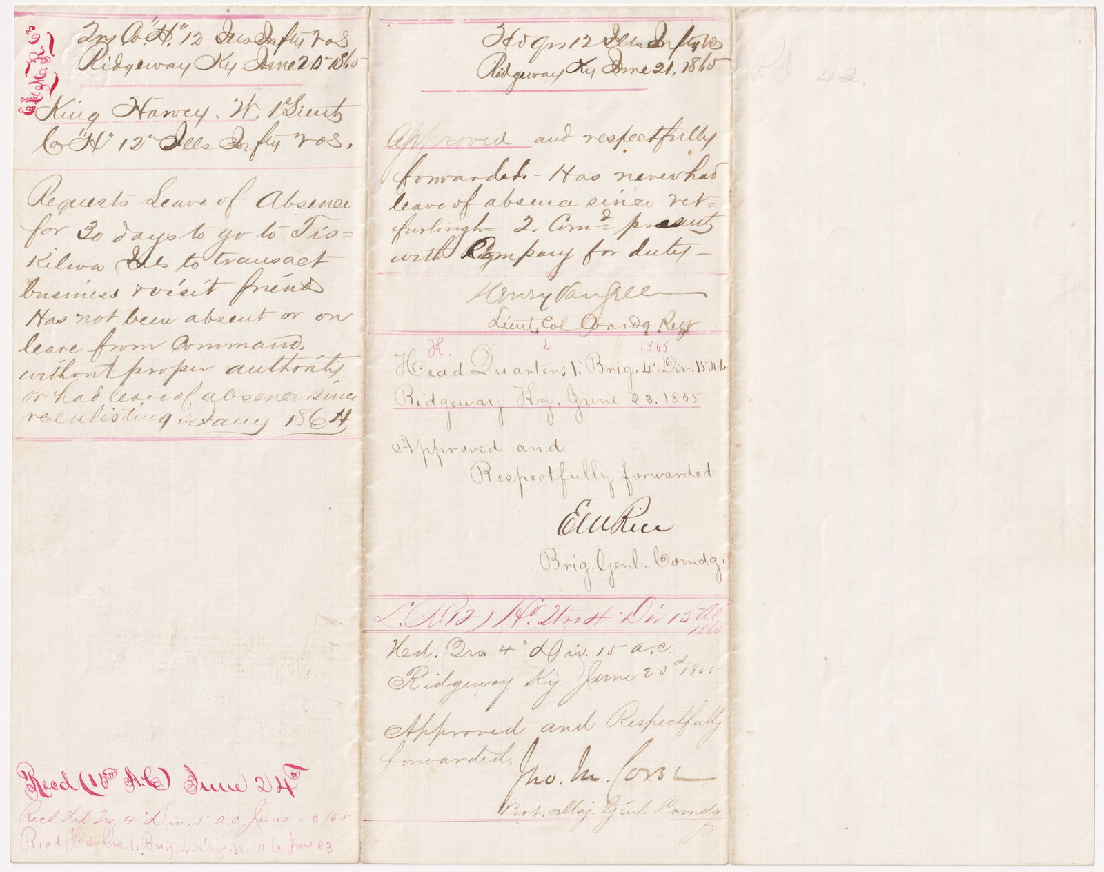 UNION GENERALS ELLIOTT W. RICE AND JOHN M. CORSE (1 of 2)