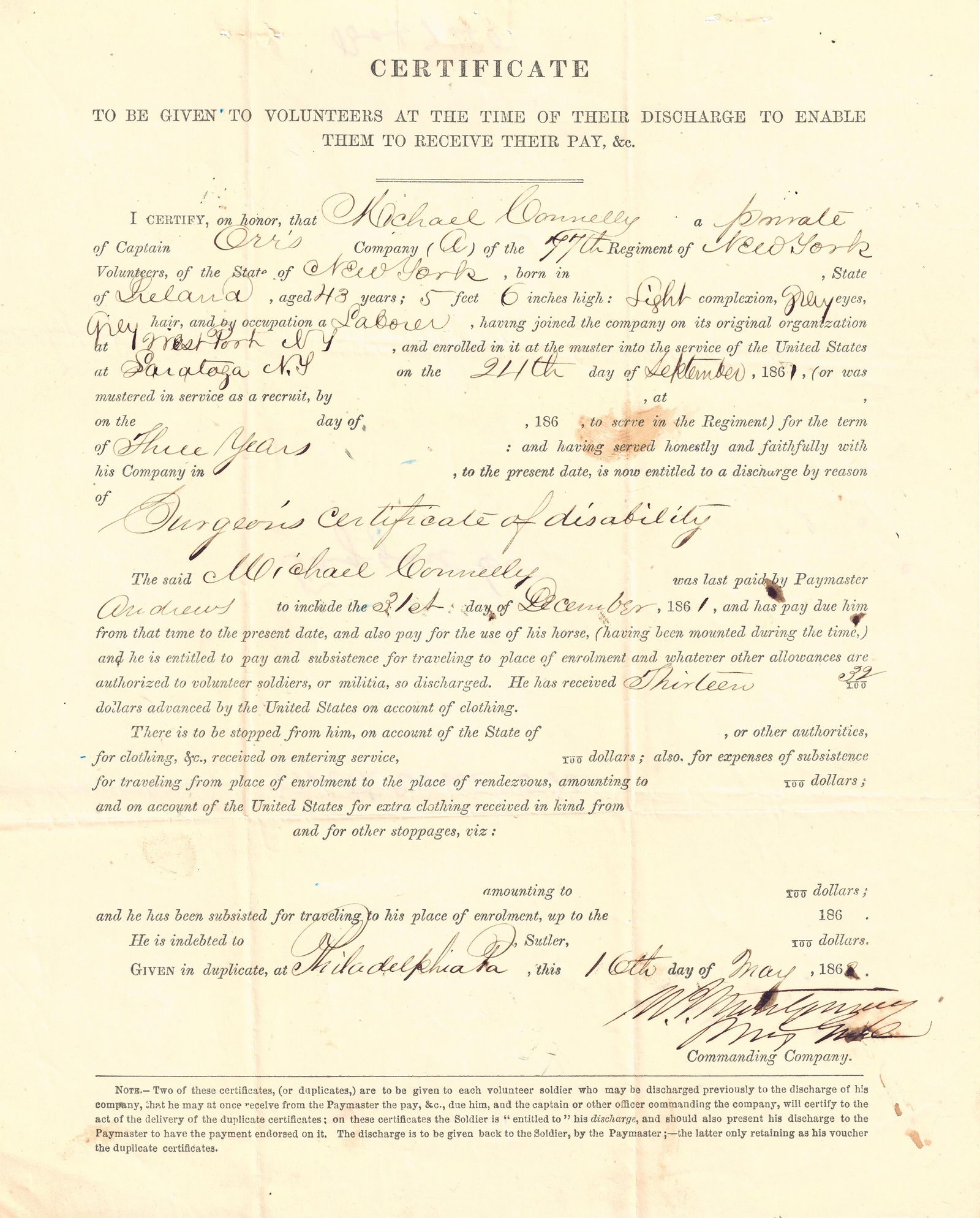 UNION GENERALS (6): A group of six items signed by prominent Union generals, in various formats (noted). Includes: JOHN E. SMITH (A.L.S. 1880); TRUMAN SEYMOUR (partly-printed war-date D.S., a special requisition, Dec. 7,