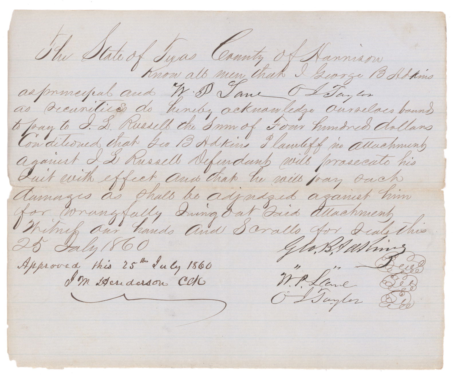 WALTER P. LANE: (1817 – 1892) Confederate brigadier who also served in the armies of the Republic of Texas and the United States. When the Civil War broke out, Lane was among the first Texans to call for secess