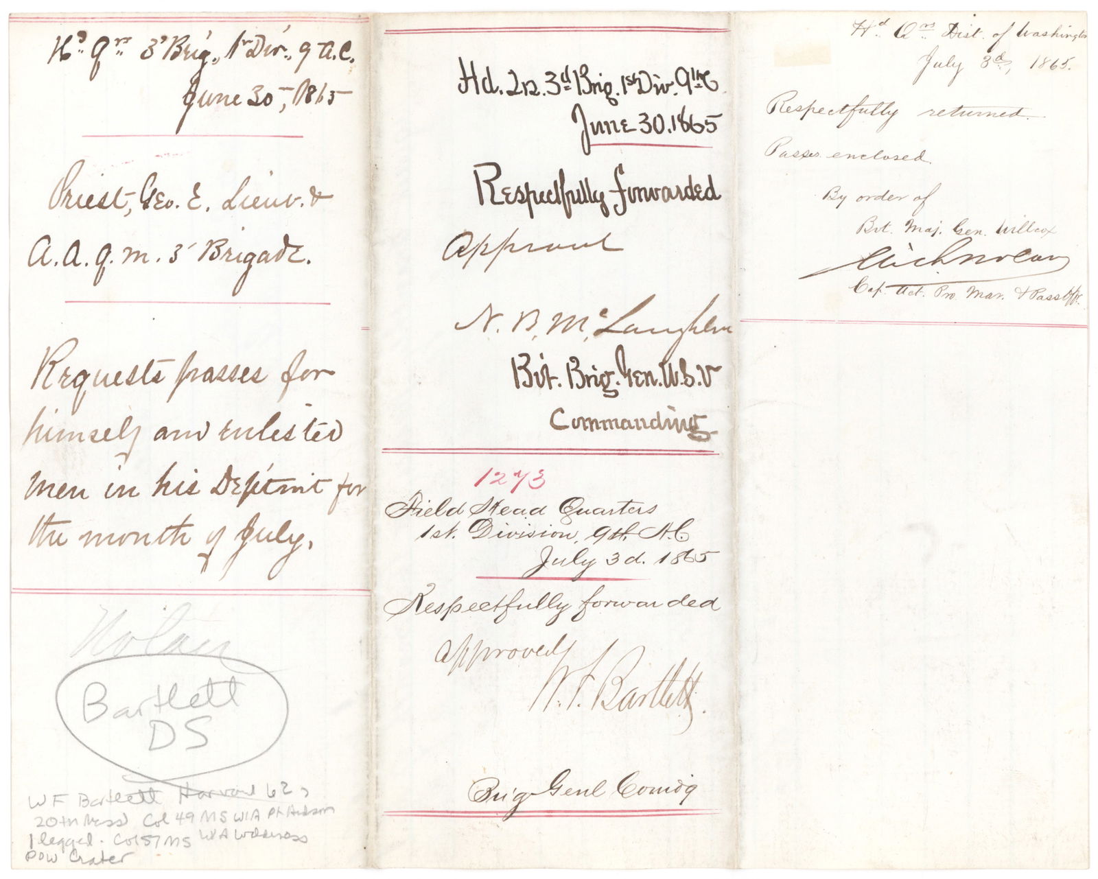 WILLIAM F. BARTLETT - 3