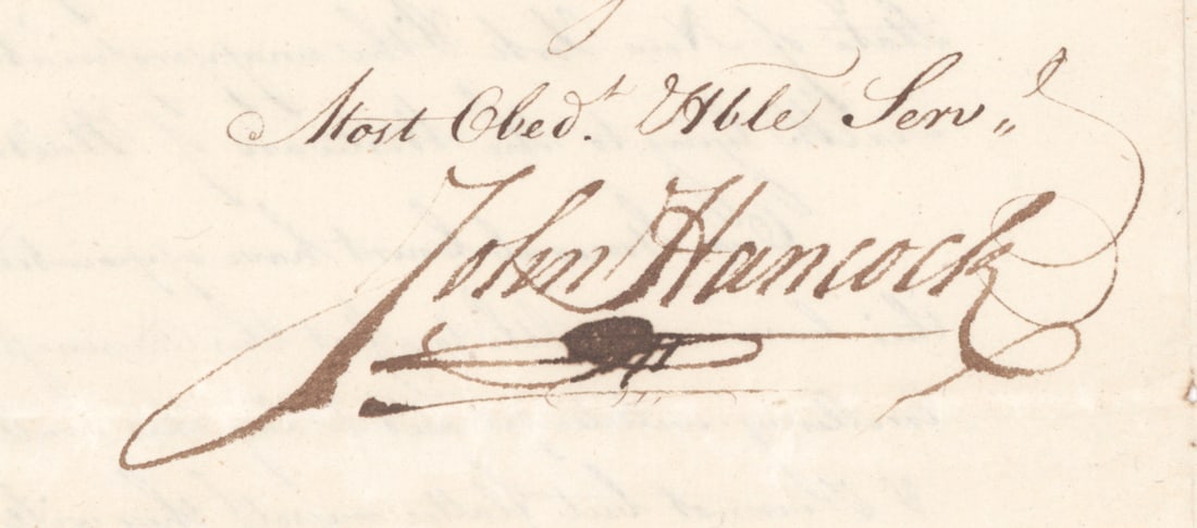 JOHN HANCOCK: (1737-1793) American Revolutionary politician and first signer of the Declaration of Independence, President of the Continental Congress and two-time Governor of Massachusetts. JOHN HANCOCK SEEKS TO