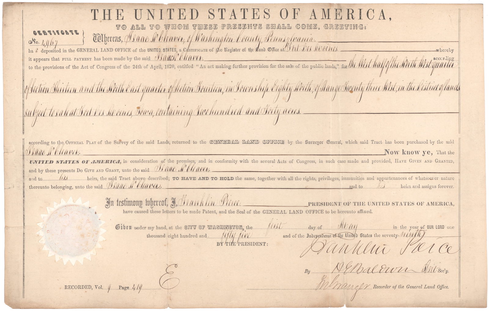 (FRANKLIN PIERCE) (1 of 2)