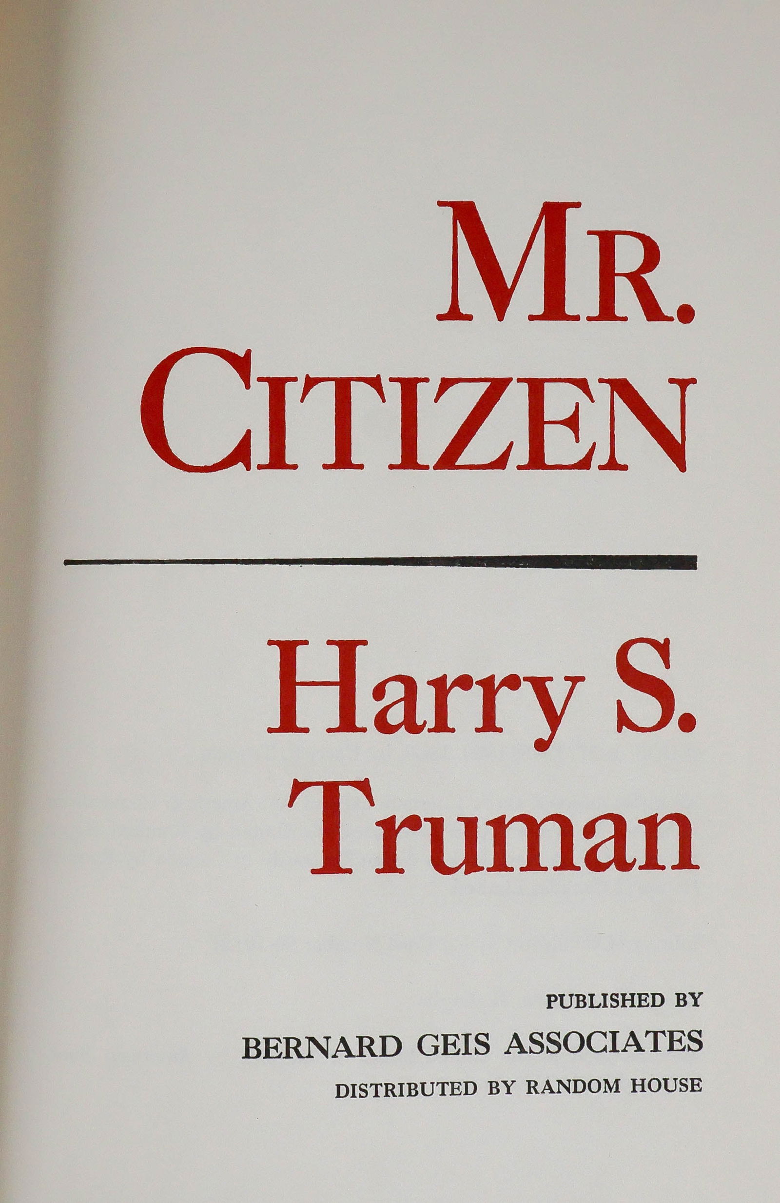 HARRY S. TRUMAN - 3