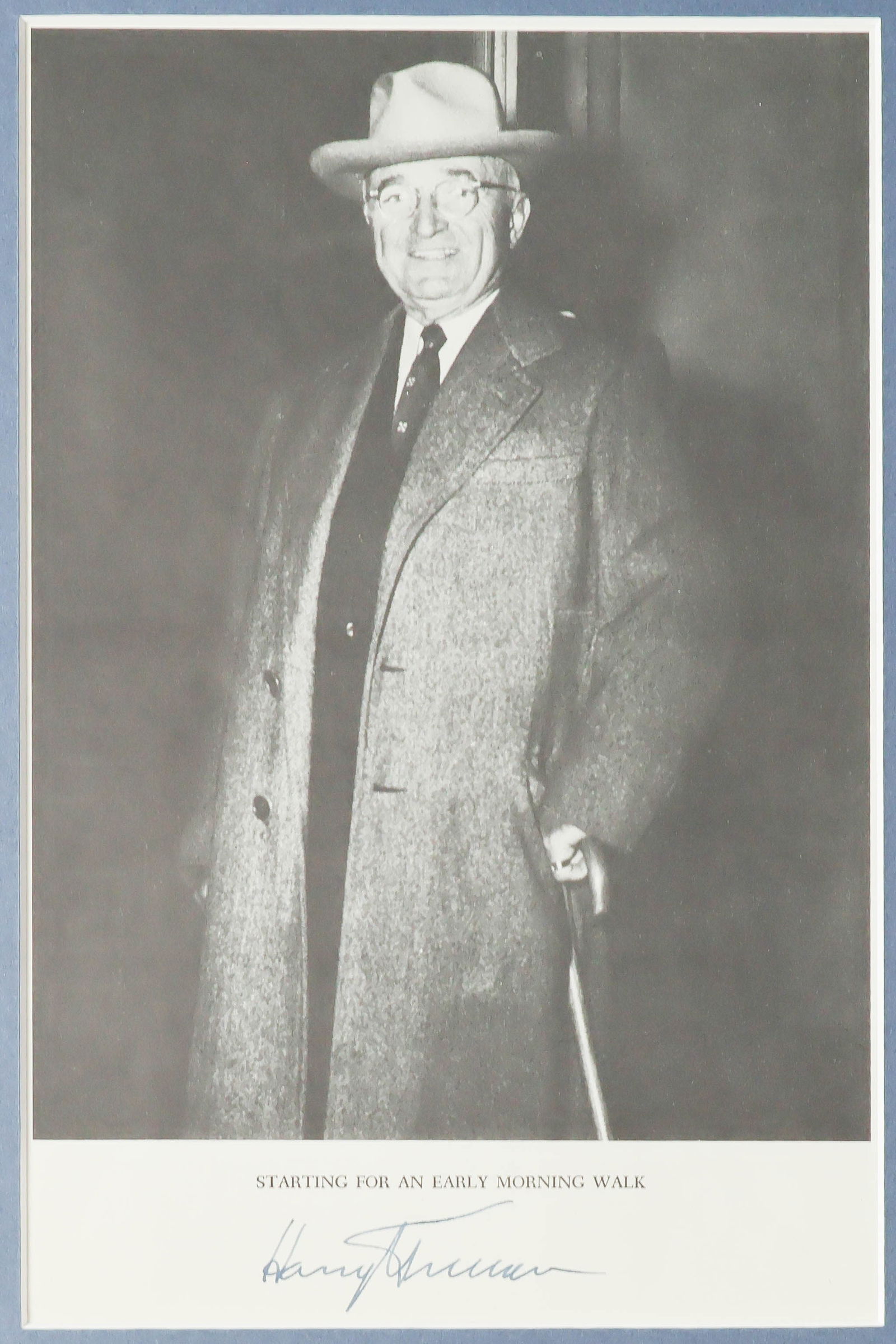 HARRY S. TRUMAN: (1884-1972) 33rd President of the United States who led the country in the closing days of World War II and through the re-building of Europe under the Marshall Plan and the Korean War. Very nice S.P.