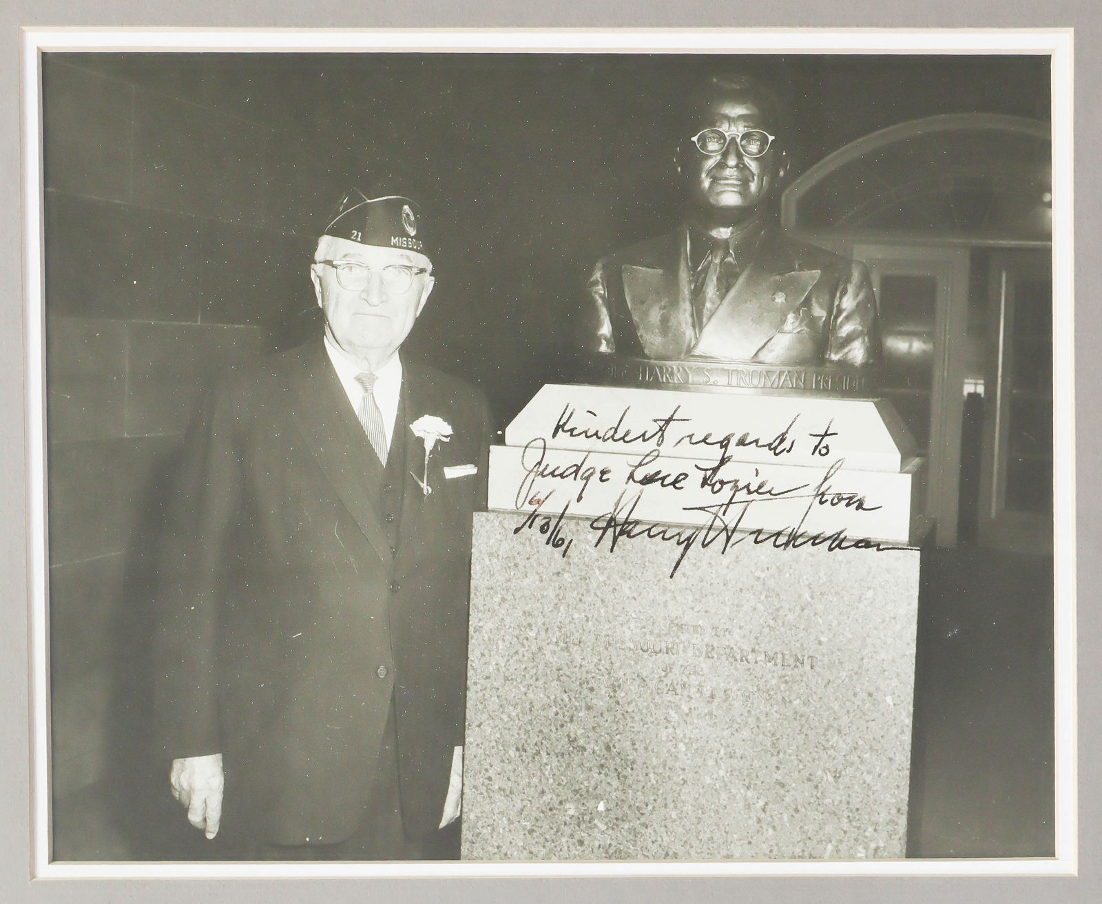 HARRY S. TRUMAN: (1884-1972) 33rd President of the United States who led the country in the closing days of World War II and through the re-building of Europe under the Marshall Plan and the Korean War. Great I.S.P.