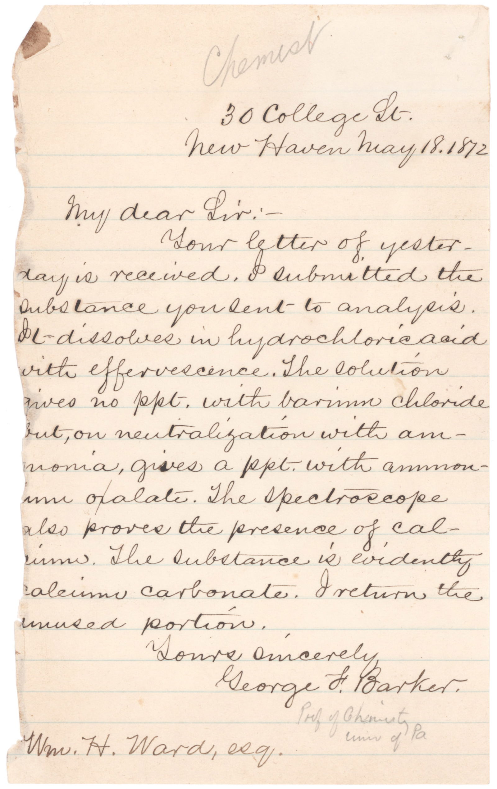 (THOMAS EDISON) GEORGE FREDERICK BARKER (1 of 2)