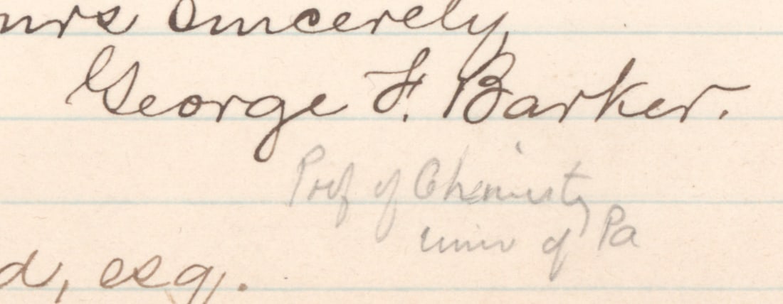 (THOMAS EDISON) GEORGE FREDERICK BARKER - 2