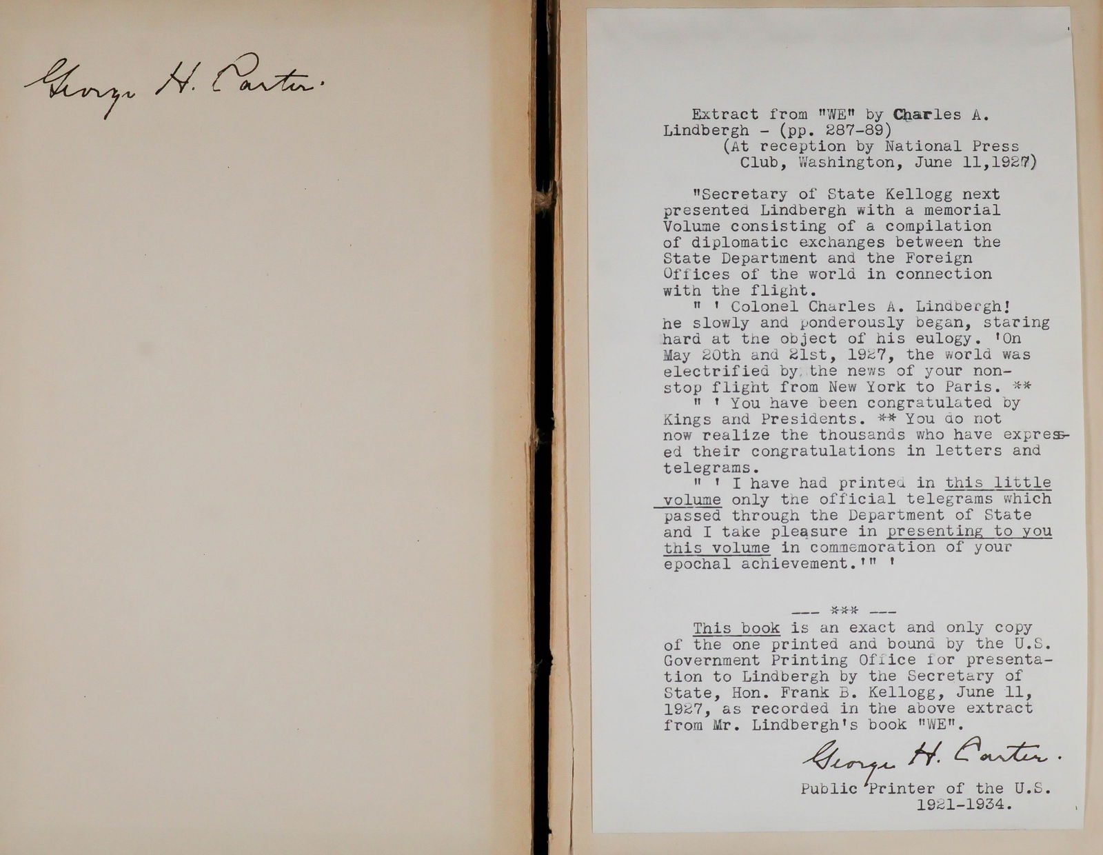 CHARLES A. LINDBERGH - 3