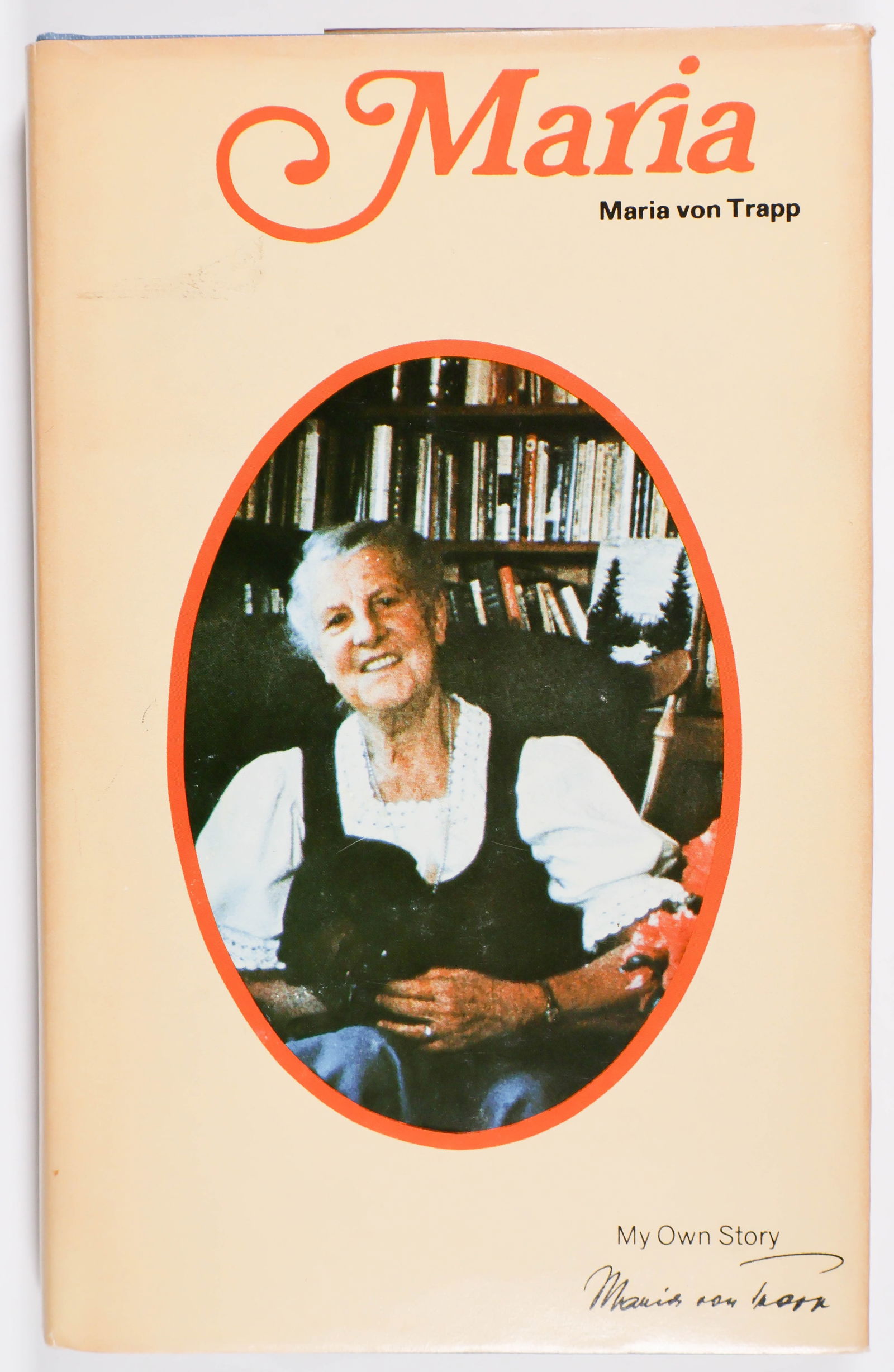 MARIA VON TRAPP: (1905 – 1987) Stepmother and matriarch of the Trapp Family Singers, which inspired the Broadway hit musical 'The Sound of Music'. Uncommon vintage S.P. 8 x 20 in. b/w, showing von Trapp in head