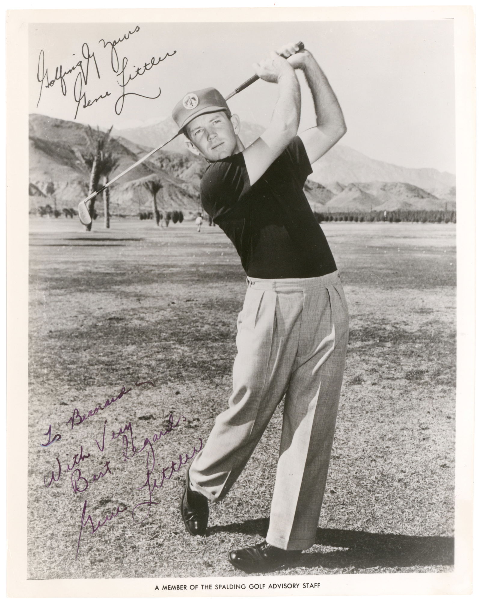 GENE LITTLER: (1930 – 2019) American professional golfer and a member of the World Golf Hall of Fame. Known for a solid temperament and nicknamed 'Gene the Machine' for his smooth, rhythmical swing, he once