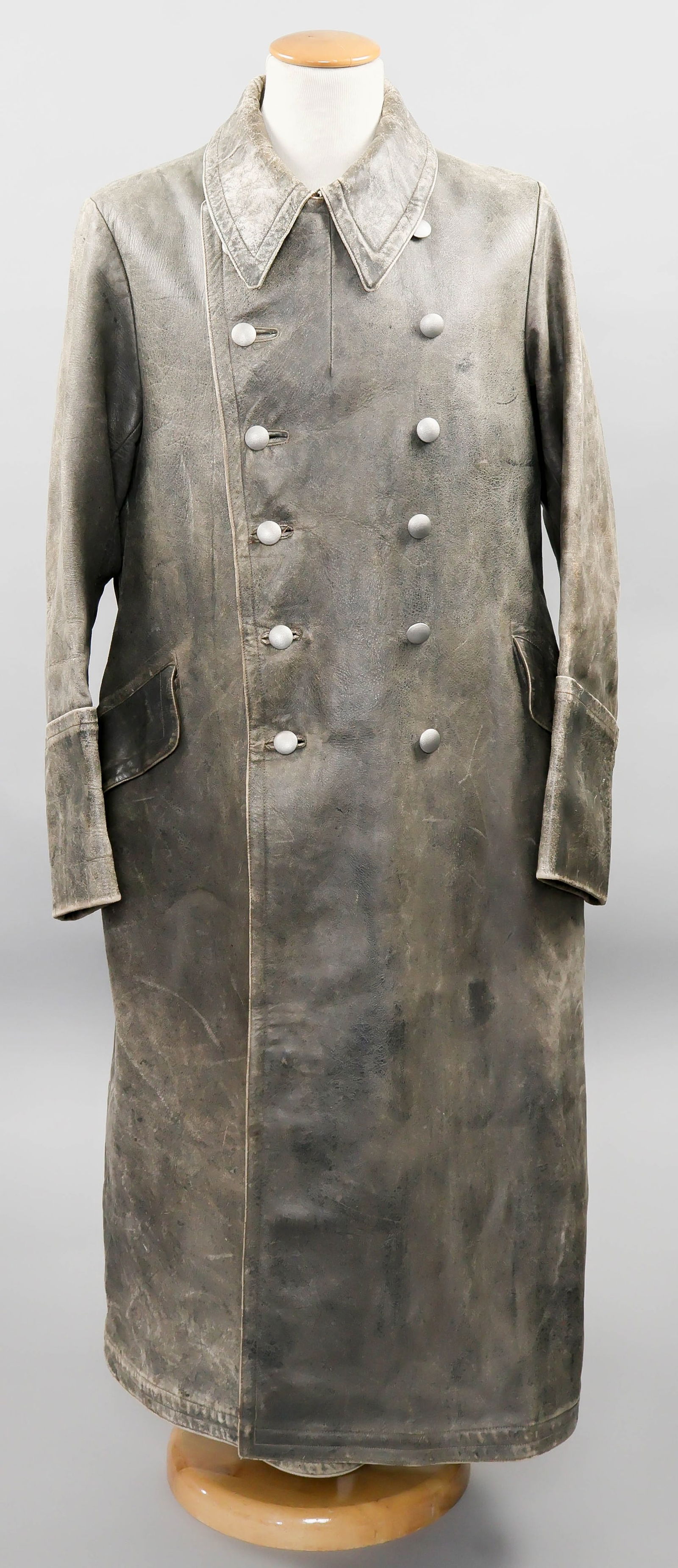 GEN. FRANZ HALDER'S FIELD GRAY LEATHER GREAT COAT: FRANZ HALDER (1884–1972) German general and the chief of staff of the Army High Command (OKH) from 1938-1942. He directed the planning and implementation of Operation Barbarossa, the 1941 invasi