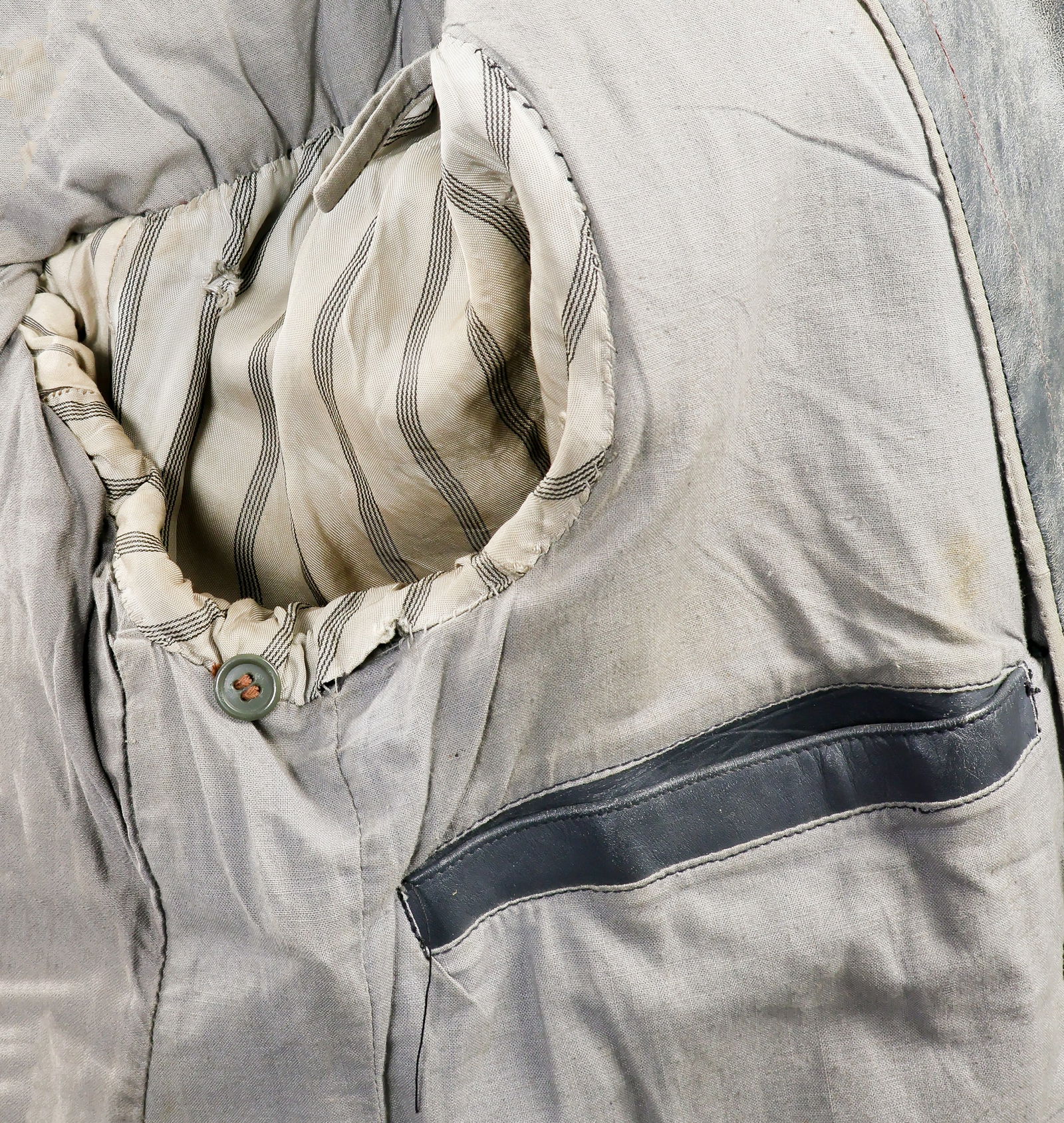 GEN. FRANZ HALDER'S FIELD GRAY LEATHER GREAT COAT - 8