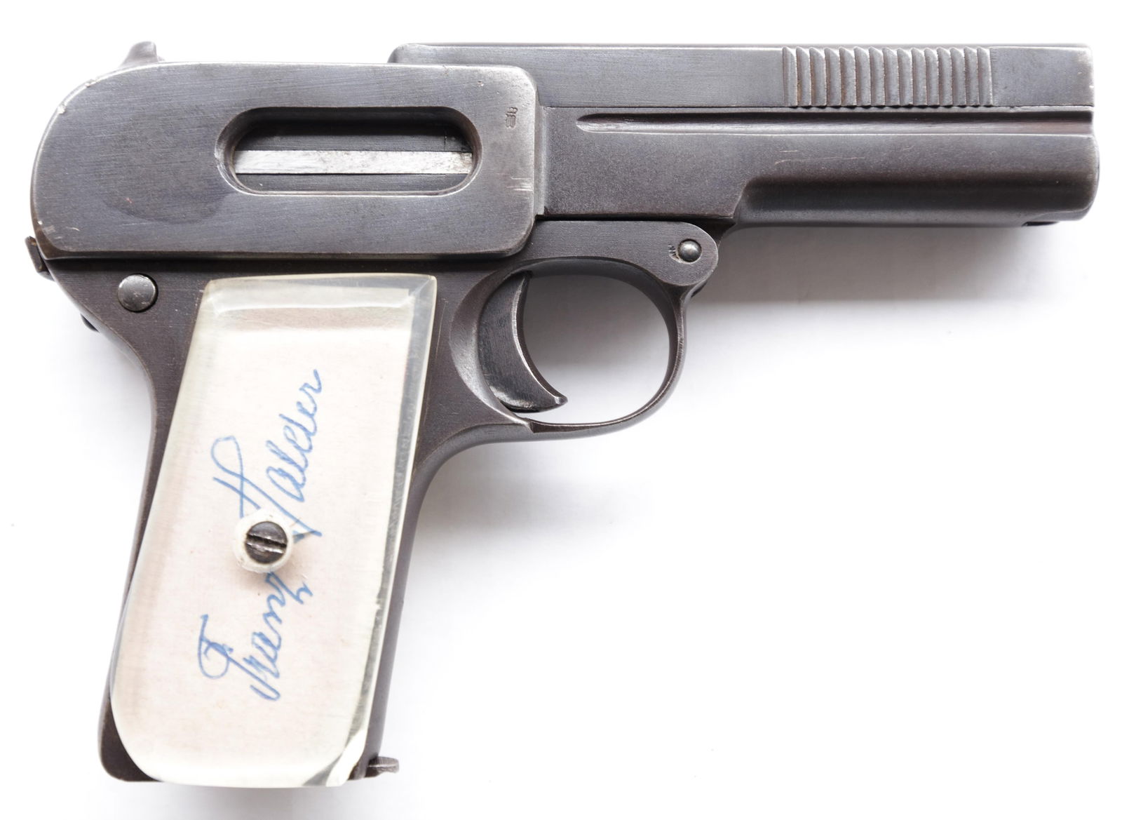 GEN. FRANZ HALDER’S DREYSE MODEL 1907 PISTOL: ‘OFTEN TOOK MY PISTOL WITH ME WHEN I WENT TO VISIT HITLER. I WAS SO FURIOUS I WAS PREPARED TO SHOOT HIM AT ANY TIME.’An extremely important relic originating from the personal possessions