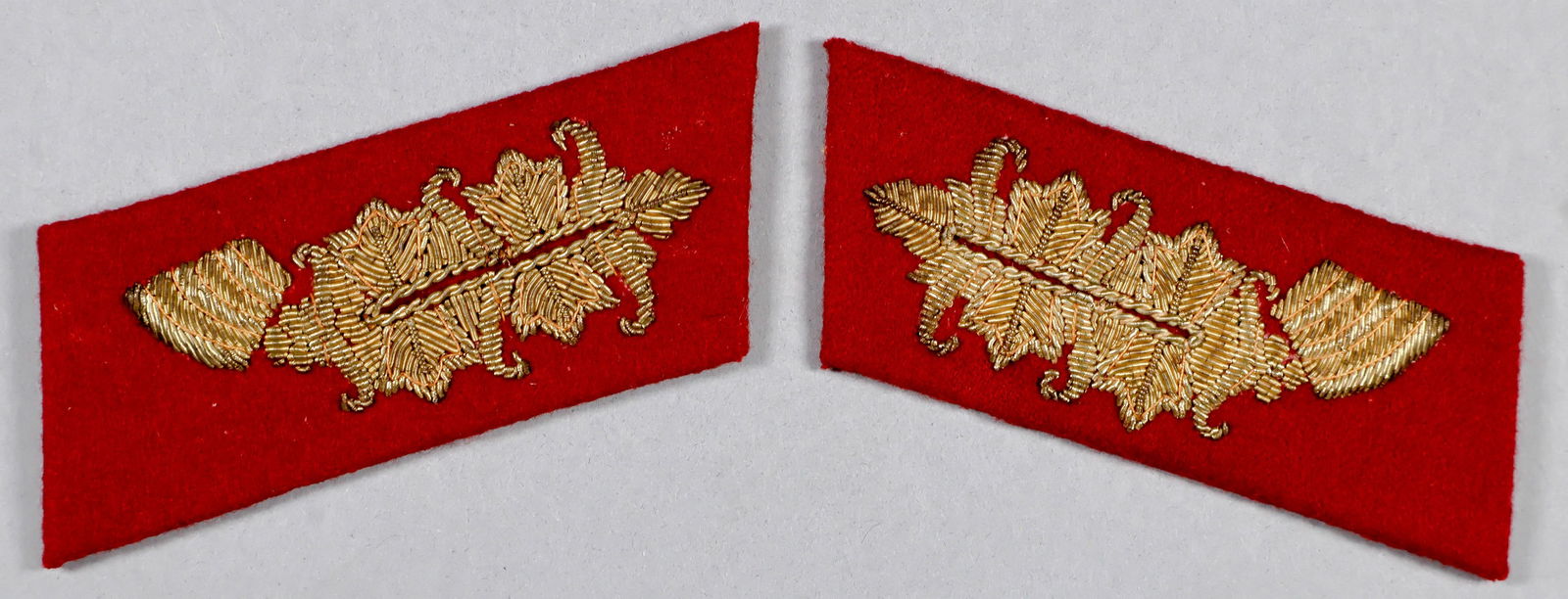 GEN. FRANZ HALDER'S GENERAL'S COLLAR INSIGNIA (2): FRANZ HALDER (1884–1972) German general and the chief of staff of the Army High Command (OKH) from 1938-1942. He directed the planning and implementation of Operation Barbarossa, the 1941 invasion