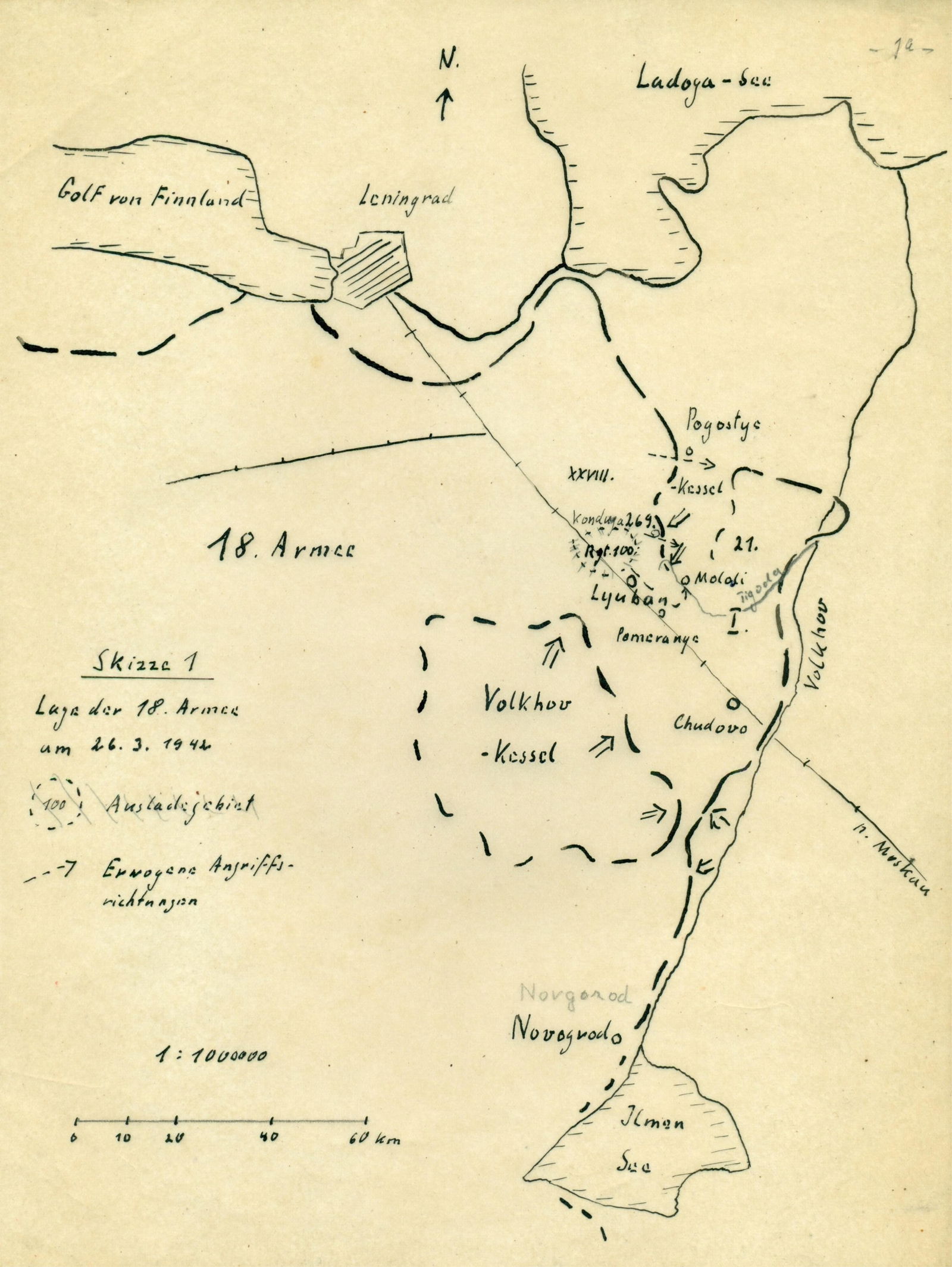 GEN. FRANZ HALDER'S MAP OF 'OPERATION RAUBTIER' (1 of 1)
