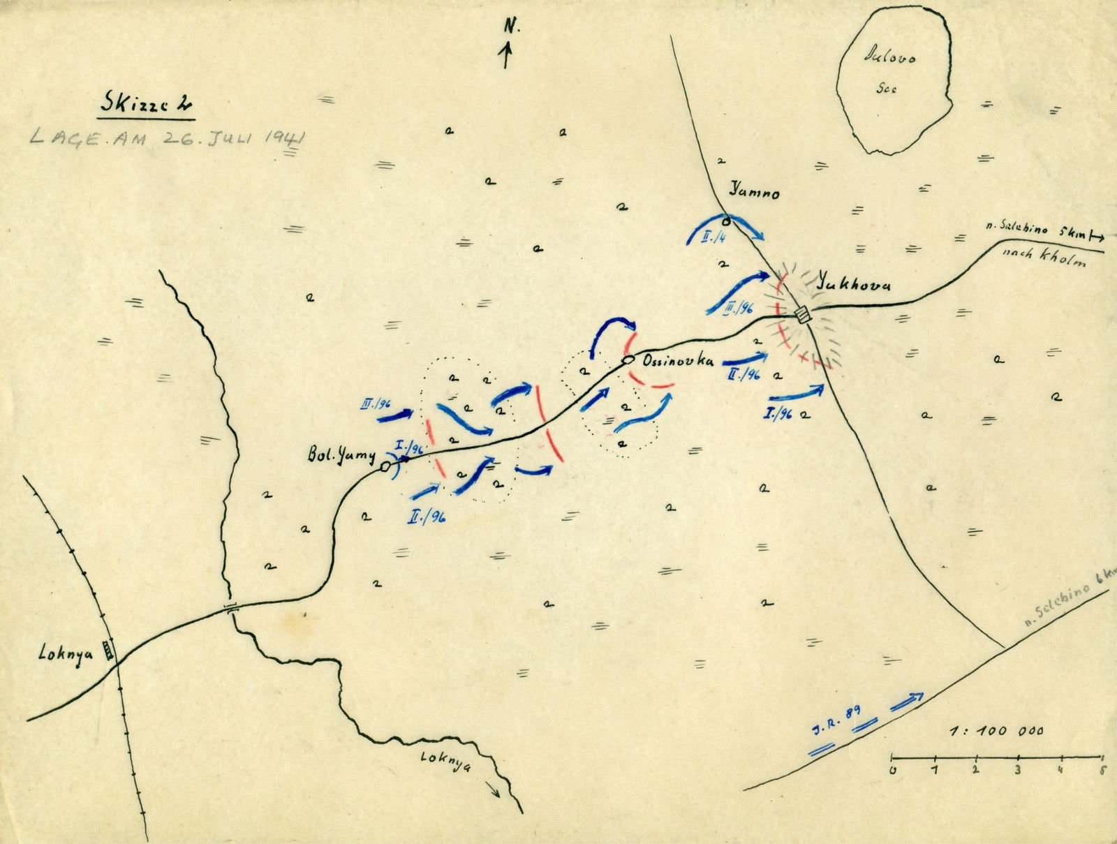 GEN. FRANZ HALDER'S BARBAROSSA MAP - DRIVE ON YUKHOVA (1 of 1)