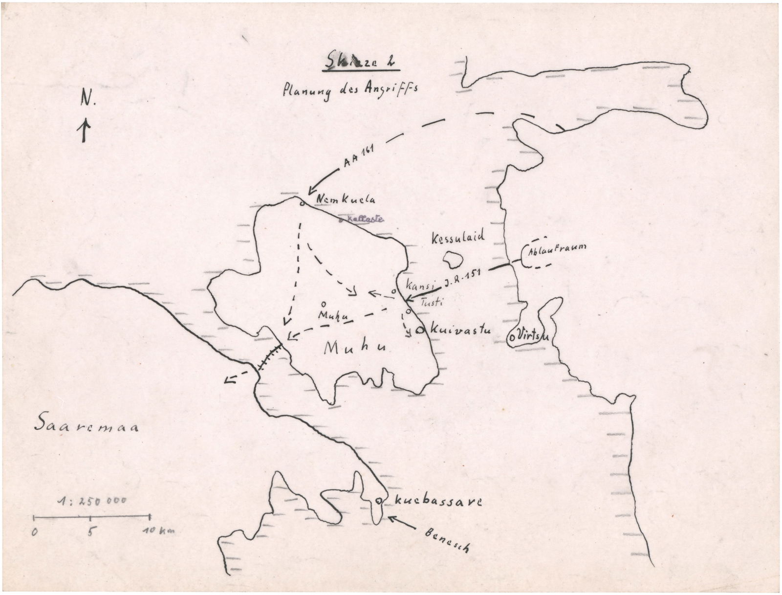 GEN. FRANZ HALDER'S OPERATION BEOWOLF II PLANNING MAP (1 of 1)