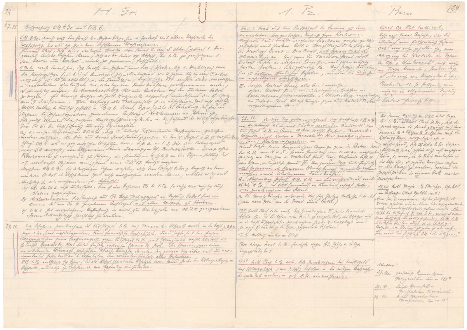 WALTHER VON REICHENAU REPORTS ON THE FAILING OPERATION 'WINTERSPORT' (II): Historically important set of notes on the German 'Operation Wintersport', the unrealized German plan in late 1941-1942 for capturing Soviet oilfields in the Caucasus, later attempted as Operation Ede