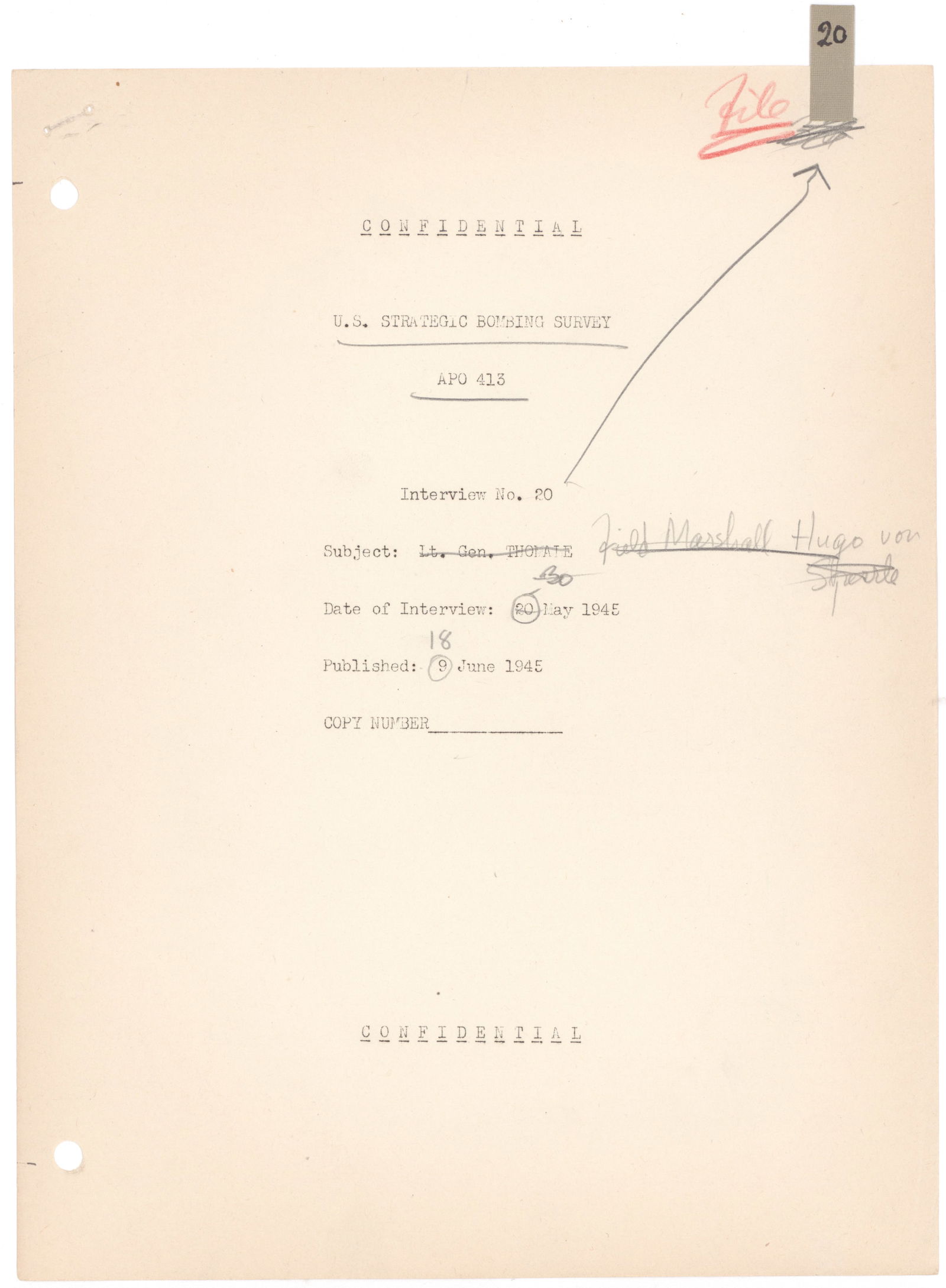 GEN. WOLFGANG THOMALE’S INTERROGATION ON PANZER FORCES BY THE U.S. STRATEGIC BOMBING SURVEY (1 of 11)