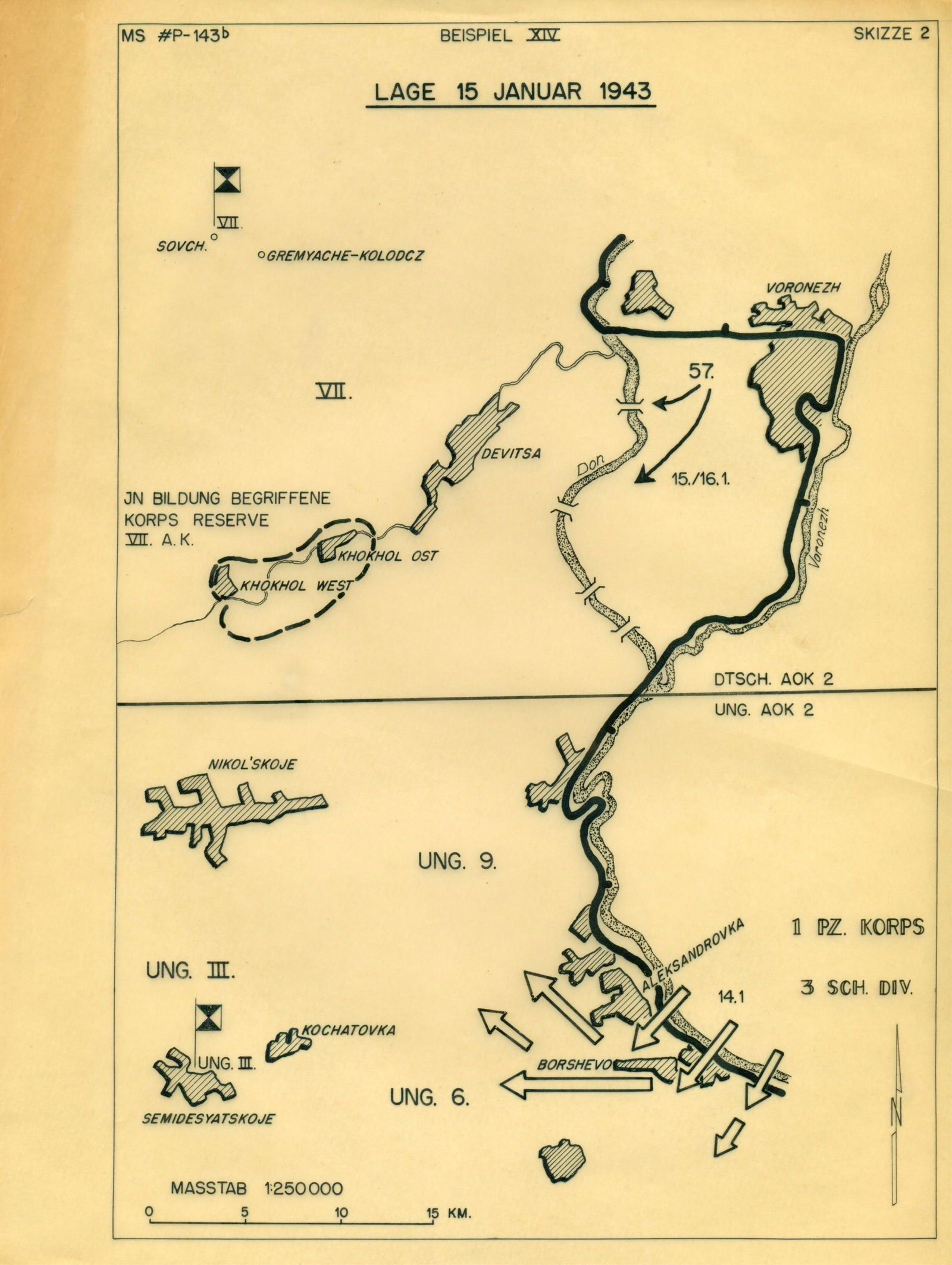 GEN. FRANZ HALDER'S MAP OF THE BEGINNING OF THE VORONEZH COLLAPSE (1 of 1)