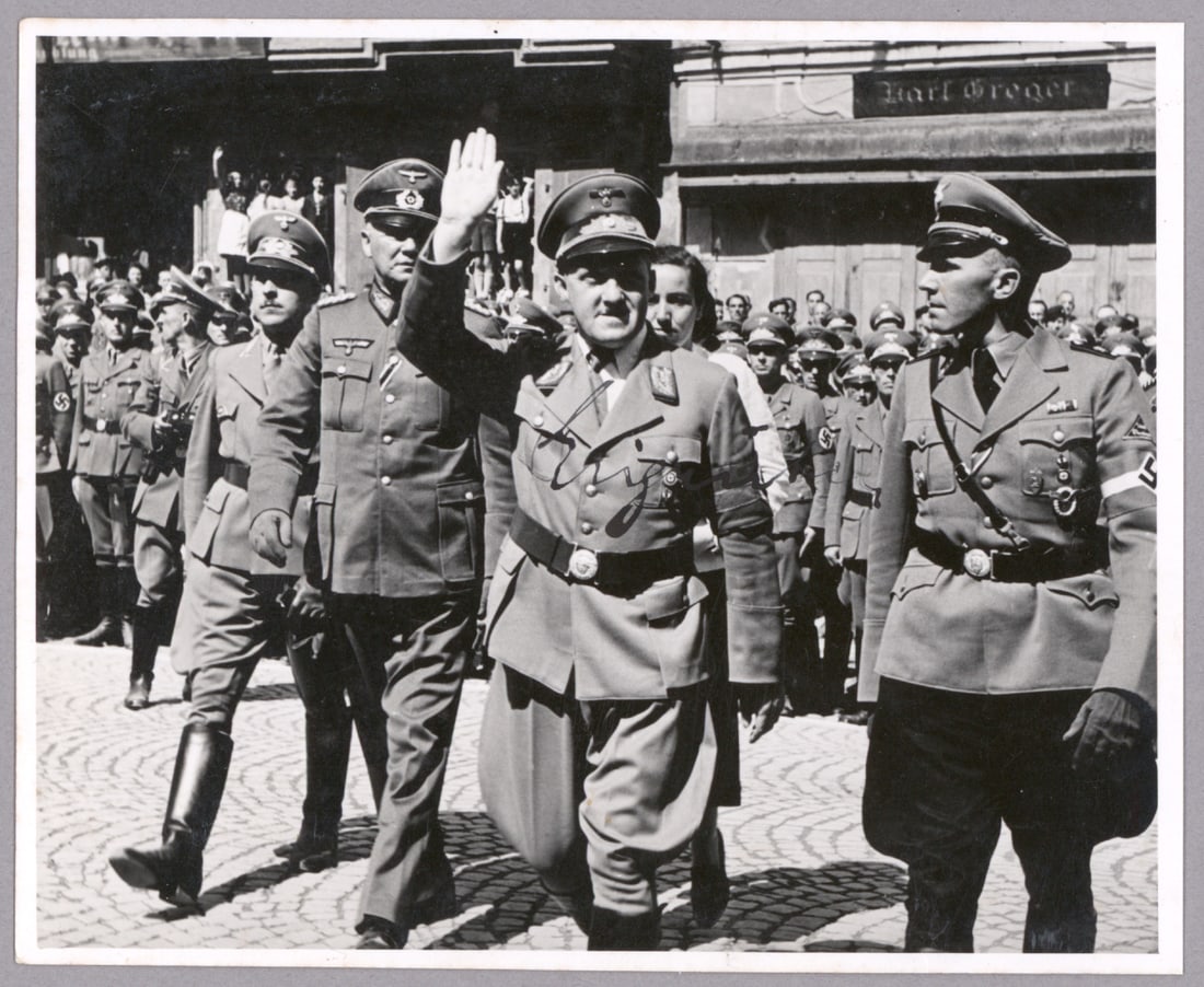 AUGUST EIGRUBER: (1907 – 1947) Nazi Gauleiter of Reichsgau Oberdonau and Landeshauptmann of Upper Austria. He was convicted of crimes against humanity at Mauthausen-Gusen concentration camp and hanged. Scarce