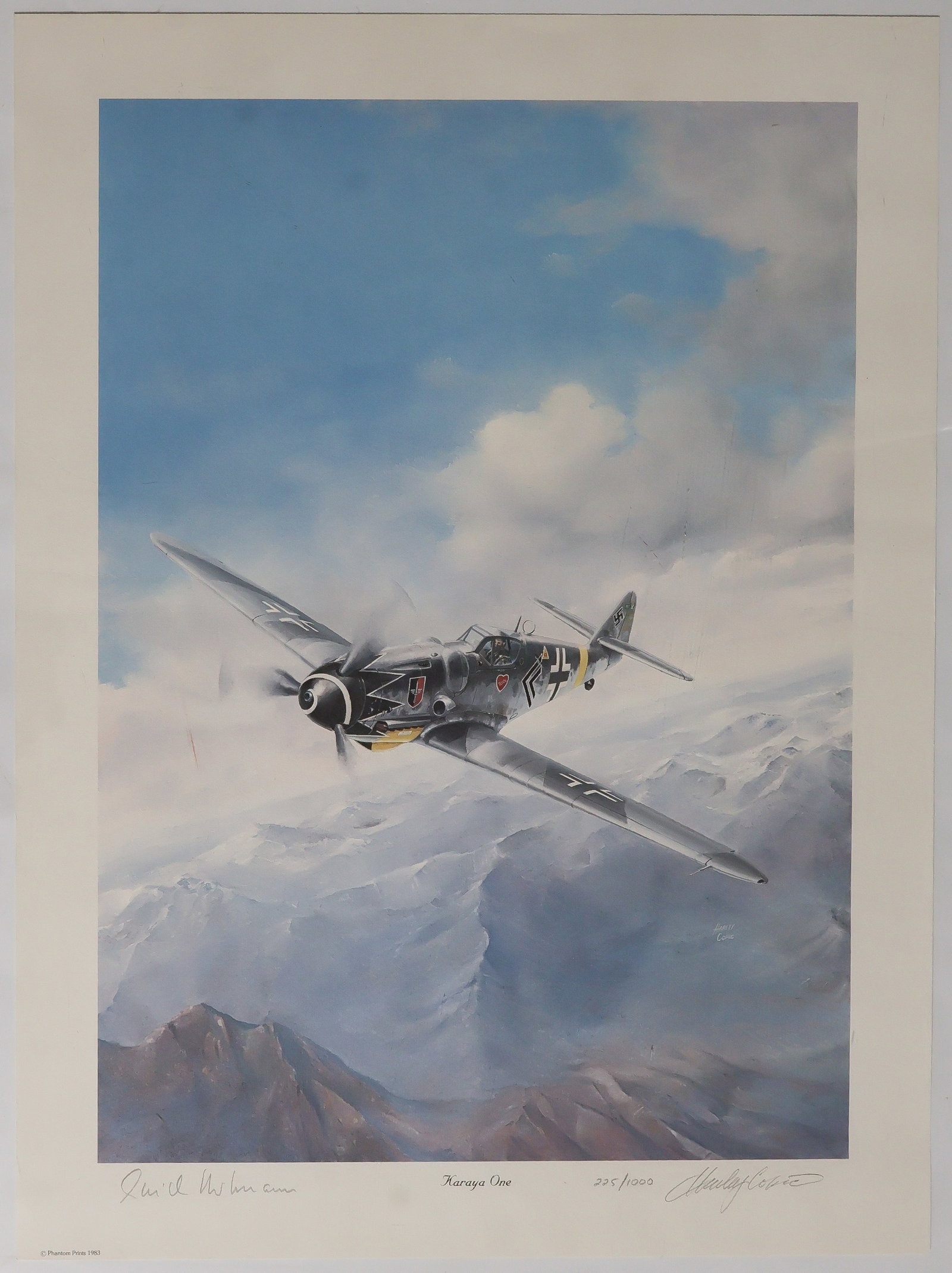 AVIATORS (3): A fine lot of three items ideal for display, includes: ERICH HARTMANN (1922 - 1993) German ace, the top ace of all time, with 352 aerial kills during which he never lost a wing man. Captured and held