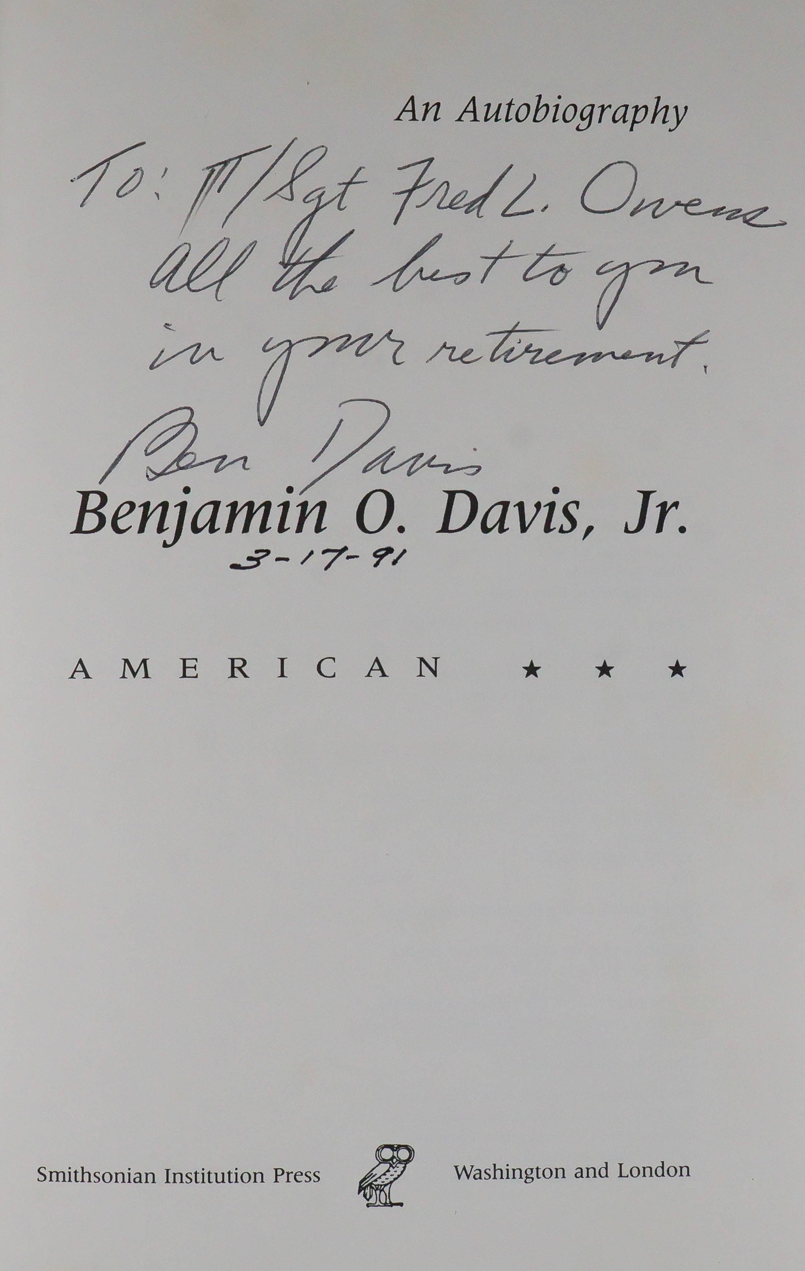 BENJAMIN O. DAVIS, JR. - 2