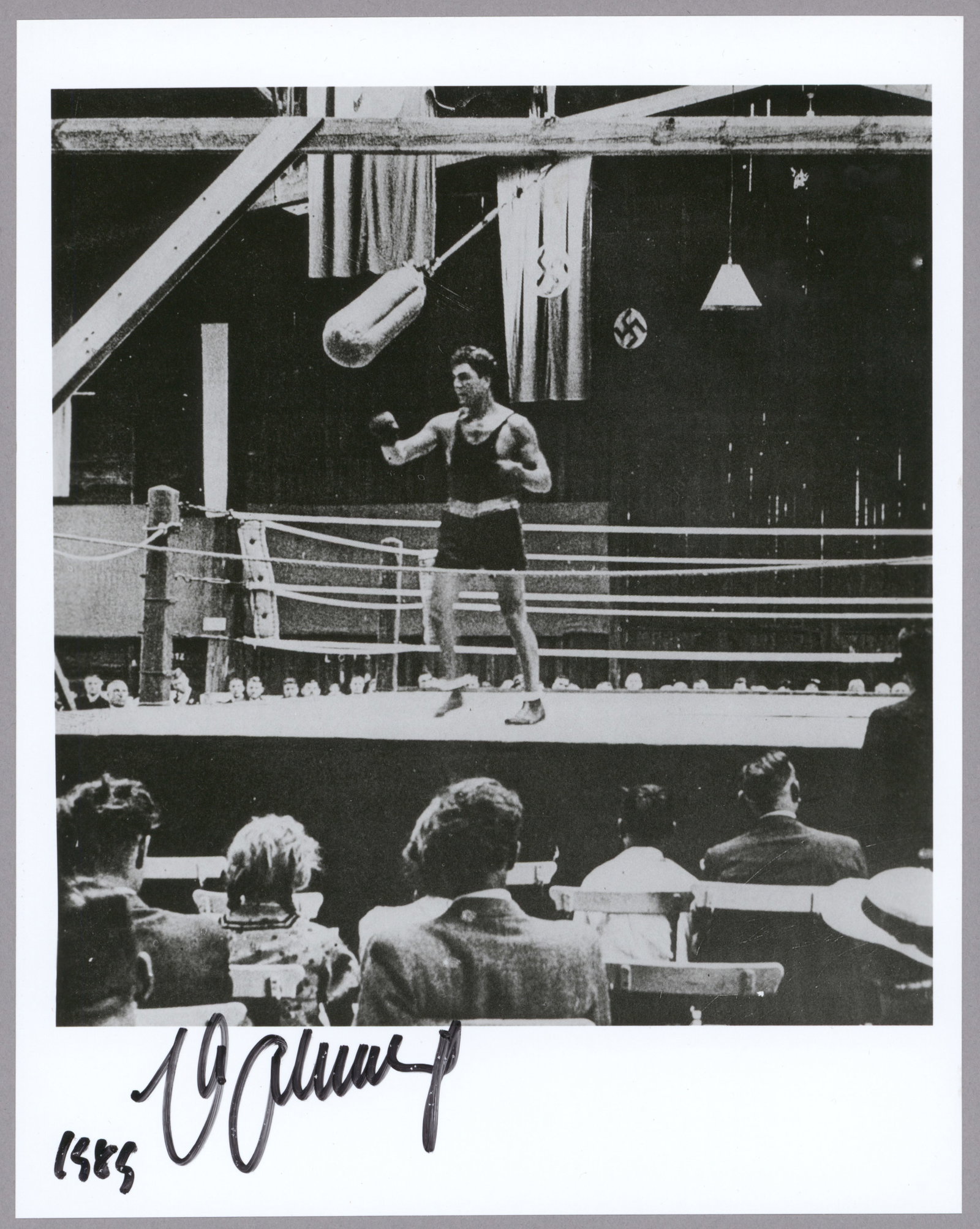 MAX SCHMELING: (1905 - 2005) German boxer who was heavyweight champion of the world between 1930 and 1932. His two fights with Joe Louis in 1936 and 1938 were worldwide cultural events because of their national