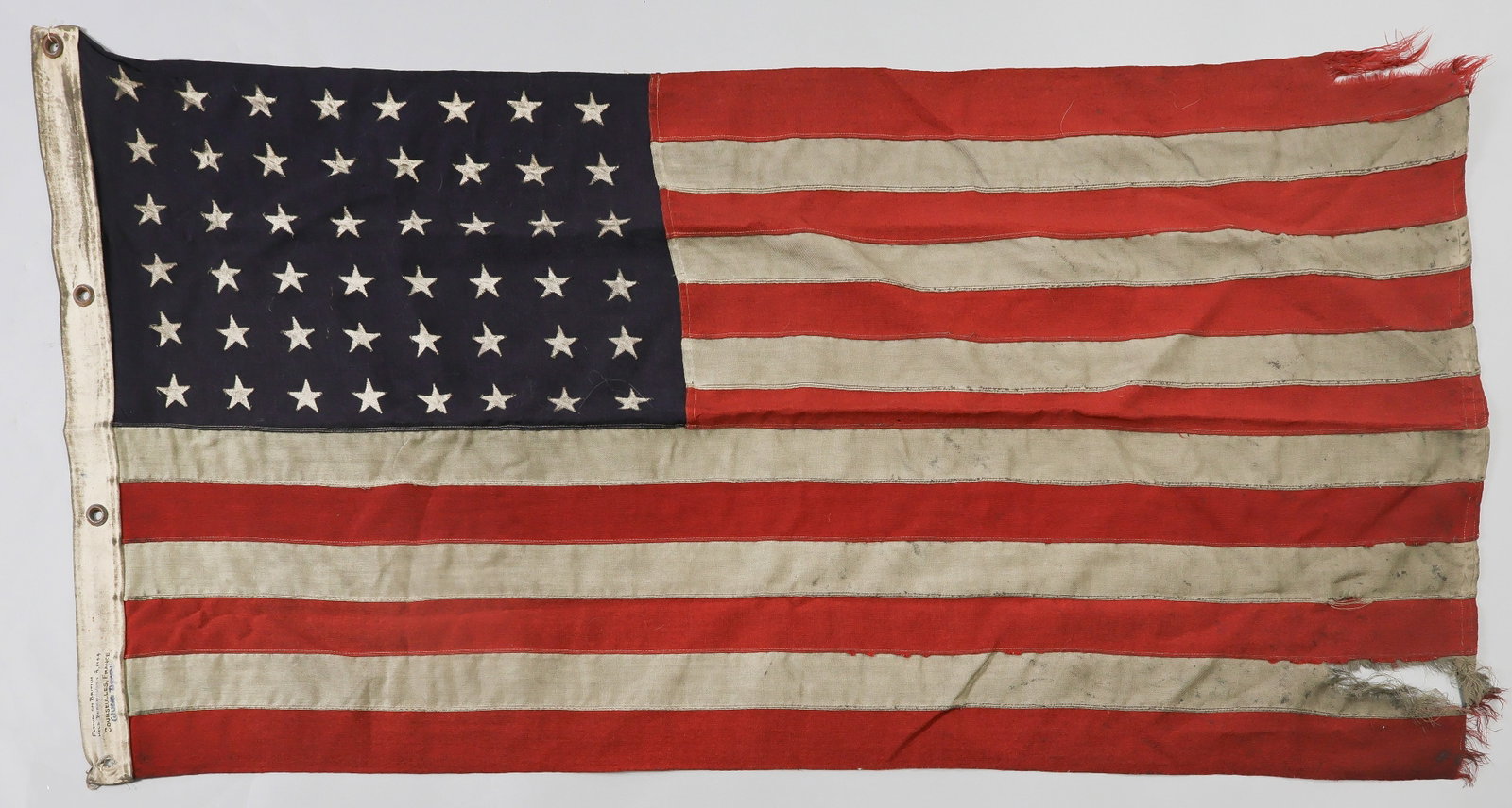 OMAHA BEACH D-DAY AND JUNO BEACH AMERICAN FLAG, FLOWN FOUR MONTHS AT NORMANDY (1 of 4)