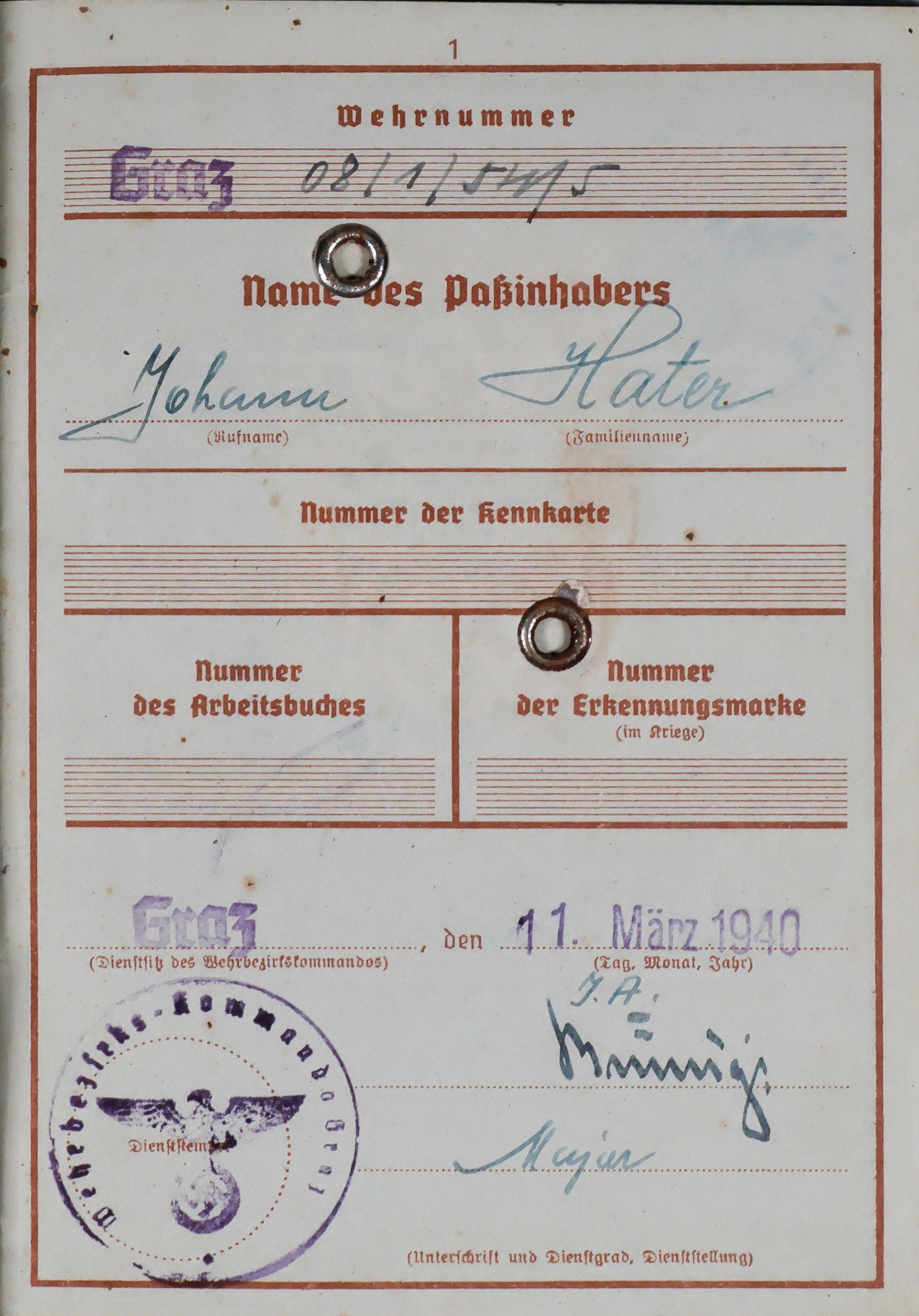 THIRD REICH DOCUMENTS (5) - 3
