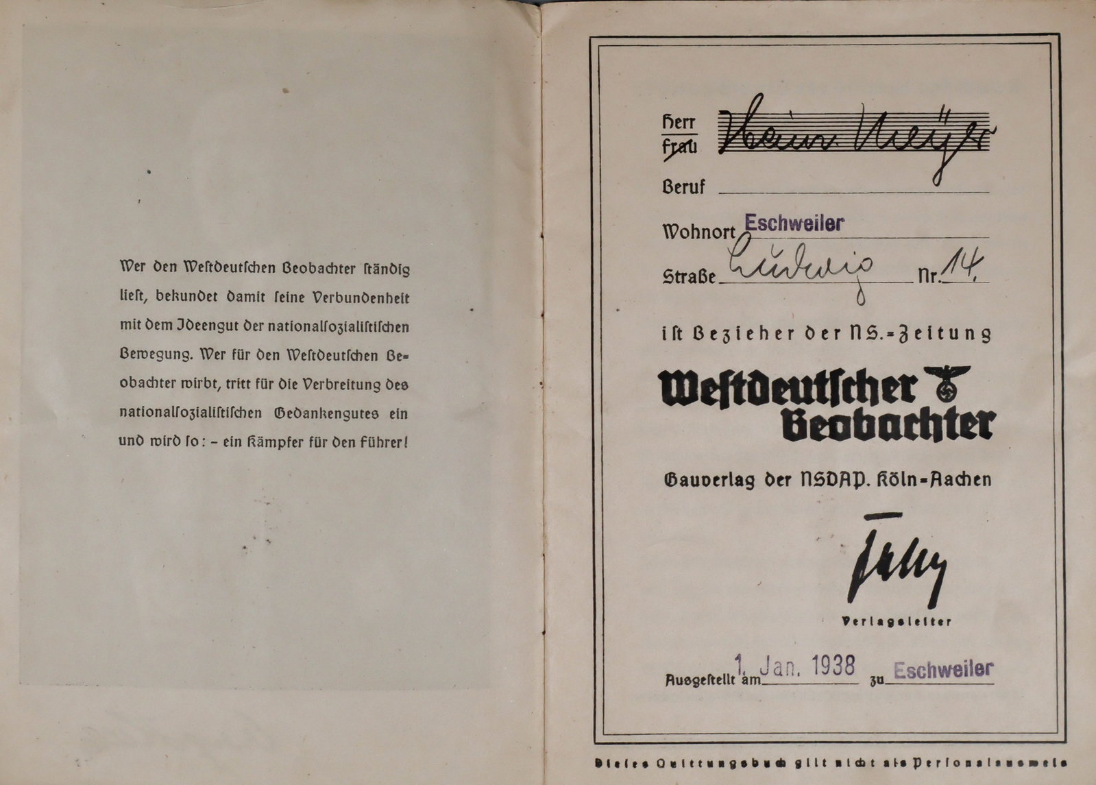 THIRD REICH DOCUMENTS (5) - 5