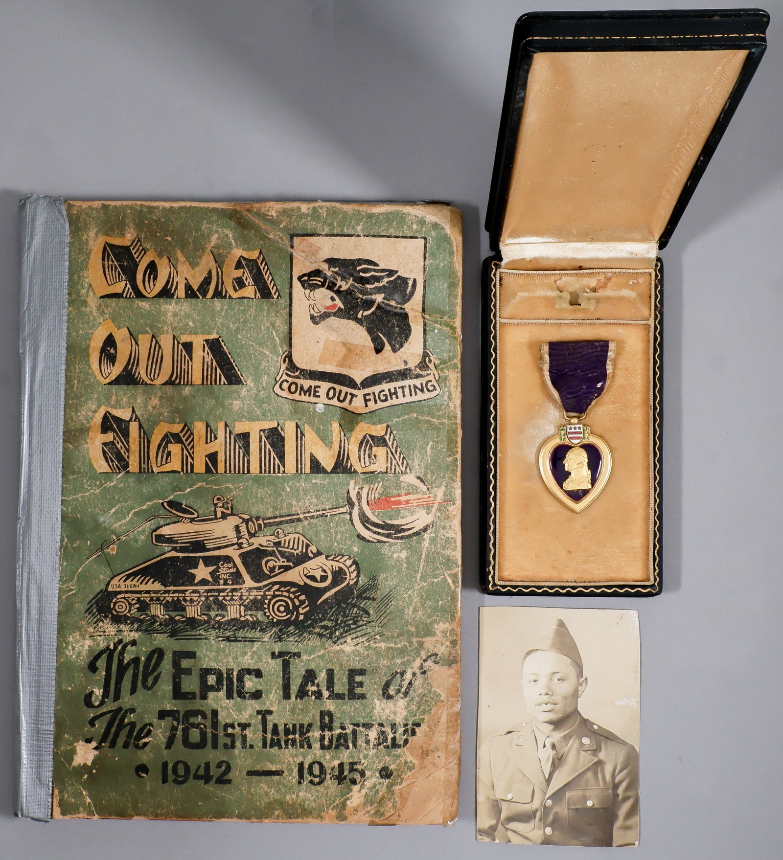 PURPLE HEART AWARDED TO K.I.A. BLACK TANKER, PFC. IVORY V. HILLIARD: Private First Class Ivory V. Hilliard served in the 761st Tank Battalion, the legendary all-Black armored unit known as the 'Black Panthers' during World War II. Attached to General George S. Patton's
