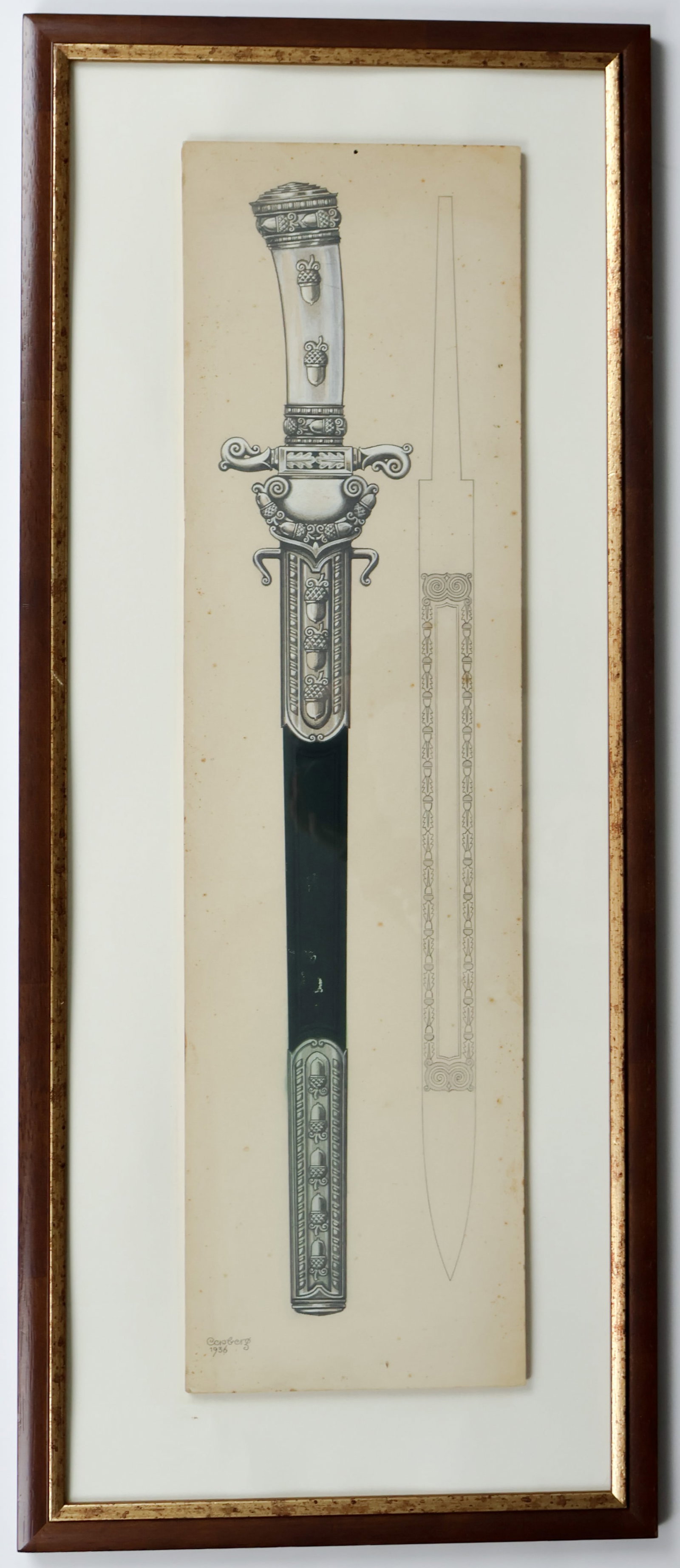HAND-DRAWN GERMAN HUNTING ASSOCIATION CUTLASS DESIGN (1 of 3)