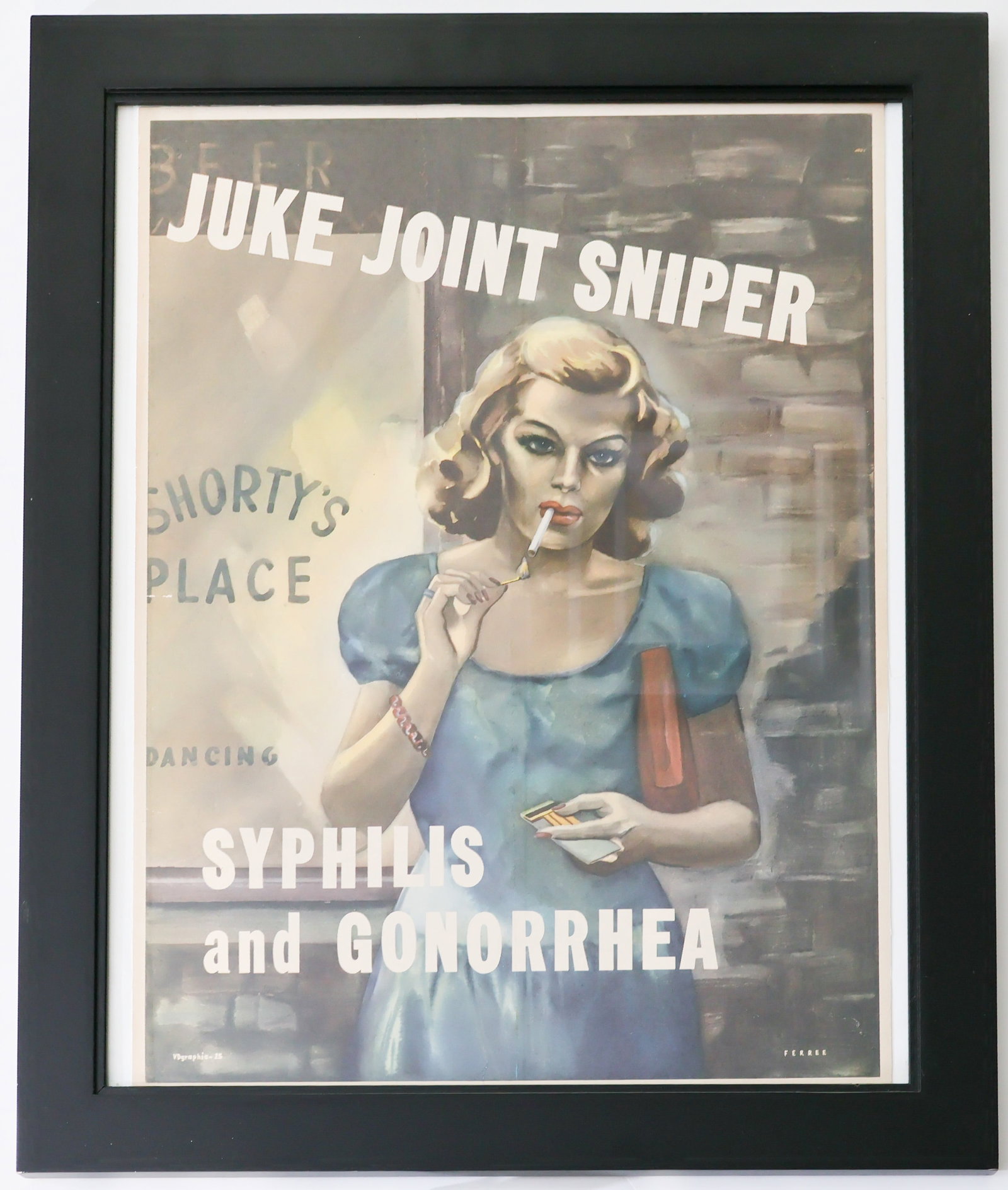 'JUKE JOINT SNIPER' WORLD WAR II ANTI-VENEREAL DISEASE POSTER (1 of 5)