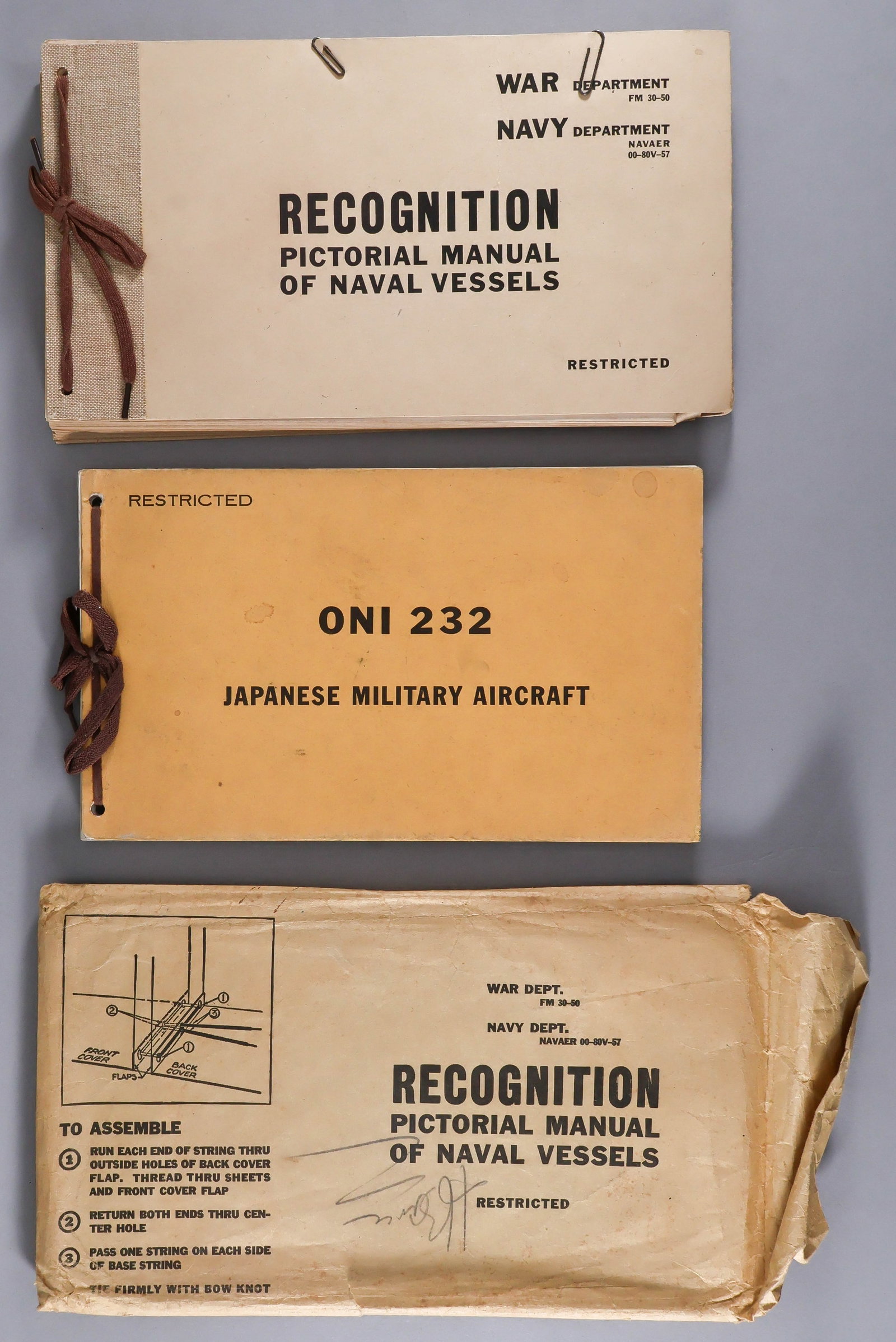 'RESTRICTED' JAPANESE, GERMAN AND BRITISH RECOGNITION MANUALS (2) (1 of 10)