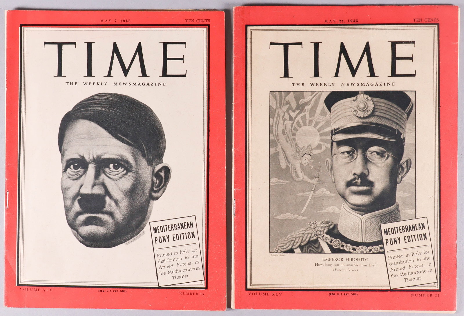 ADOLF HITLER AND EMPEROR HIROHITO TIME MAGAZINE ‘PONY’ EDITIONS (2) (1 of 1)