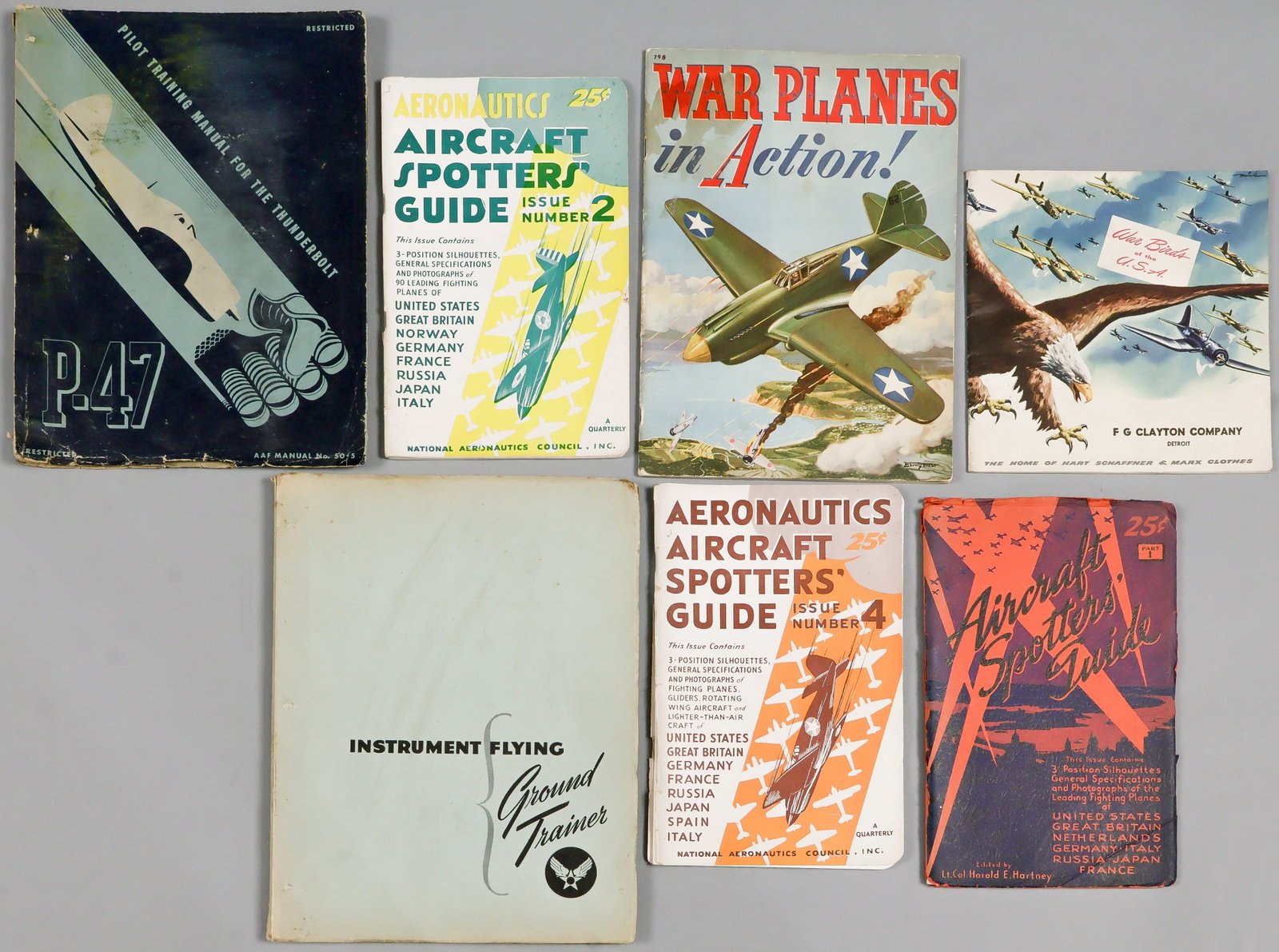WORLD WAR II SPOTTERS' GUIDES AND AVIATION HANDBOOKS (6) (1 of 1)