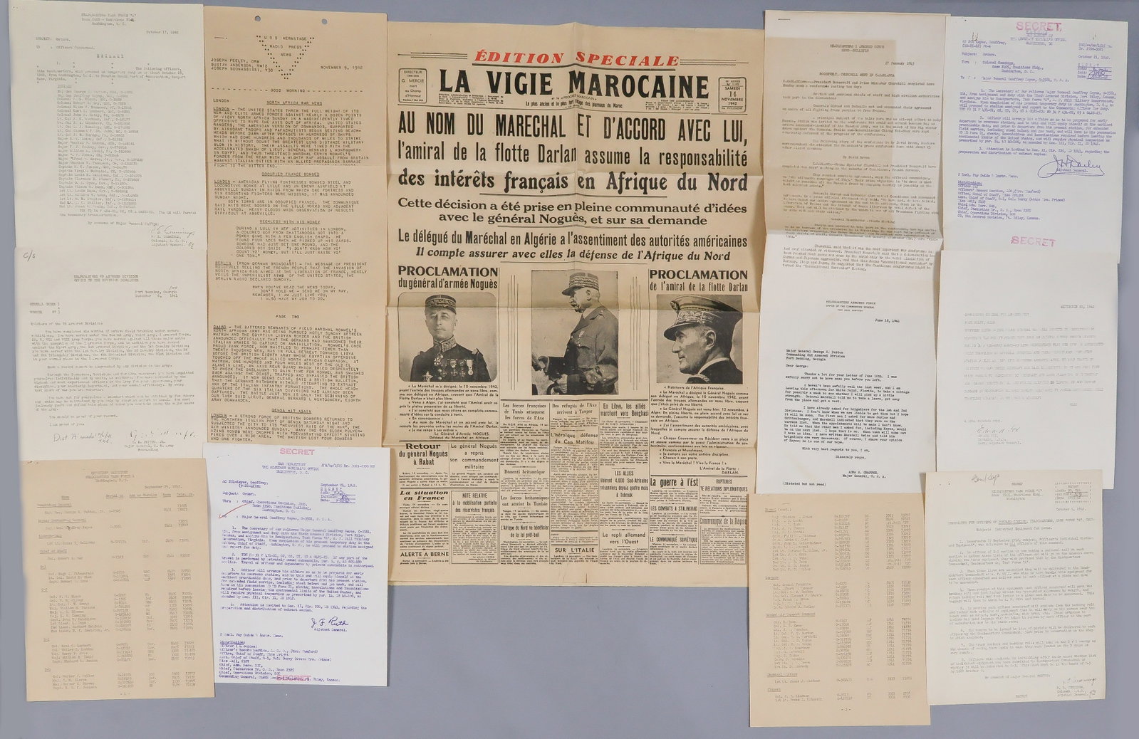 'OPERATION TORCH' FILE OF GEN. GEOFFREY KEYES (13) (1 of 4)