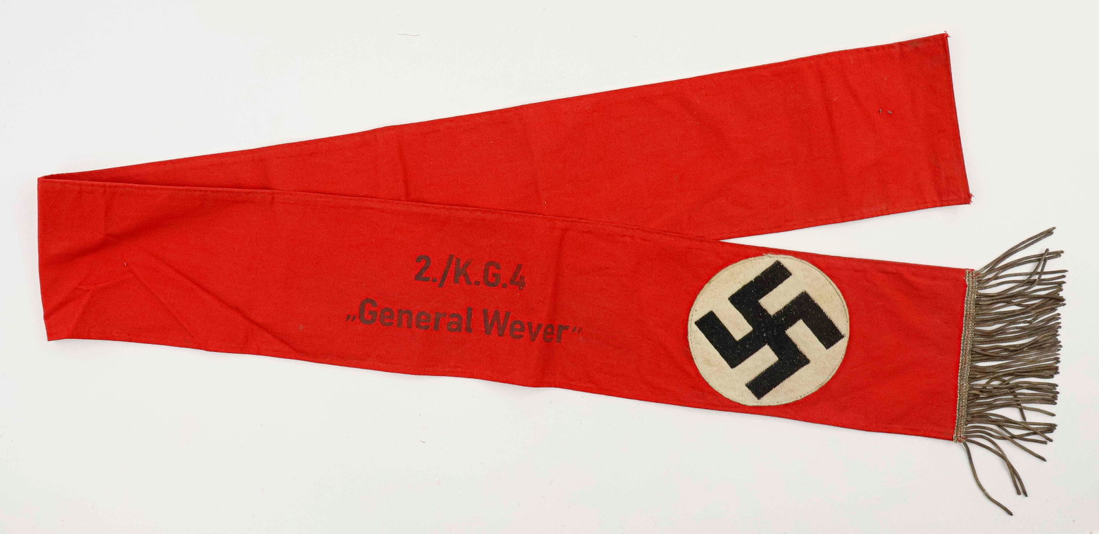 2./K.G. 4 'GENERAL WEVER' FUNERAL SASH (1 of 2)