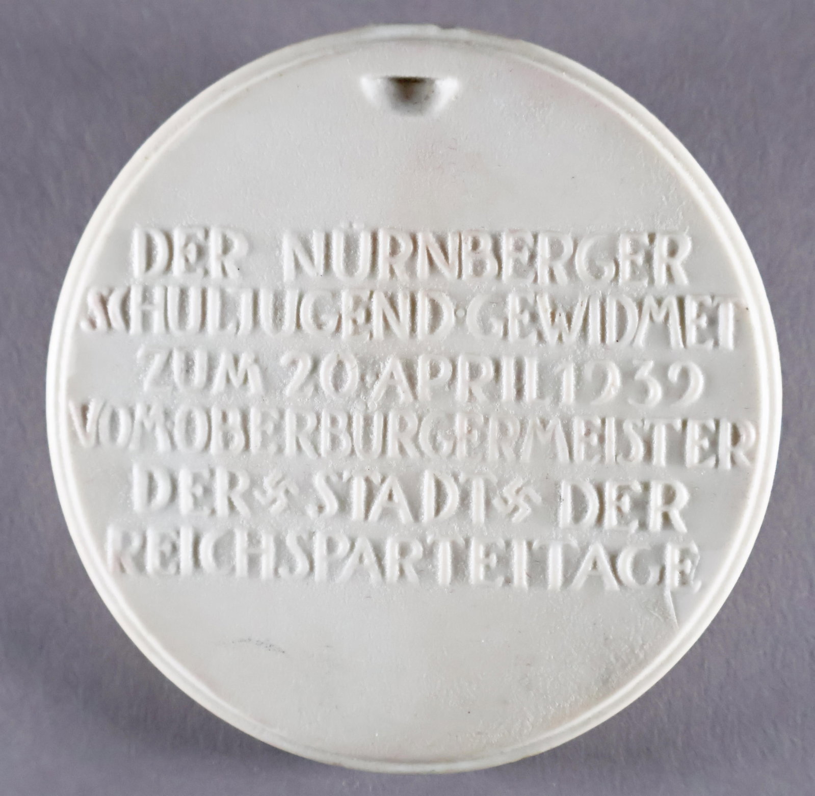 ADOLF HITLER TABLE MEDALLION - 3
