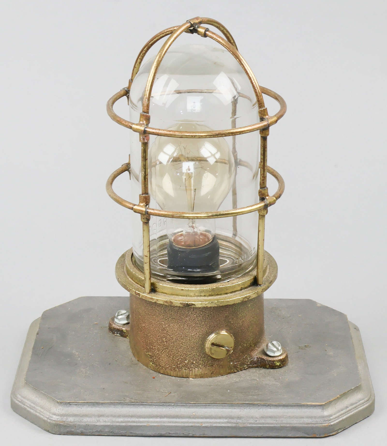 LIBERTY SHIP CAGED LIGHT FIXTURE (1 of 7)