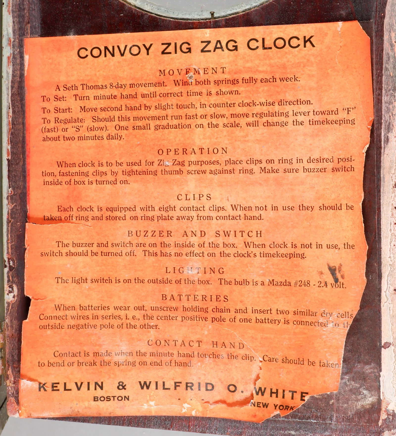 SHIP CONVOY ZIG-ZAG CLOCK - 11