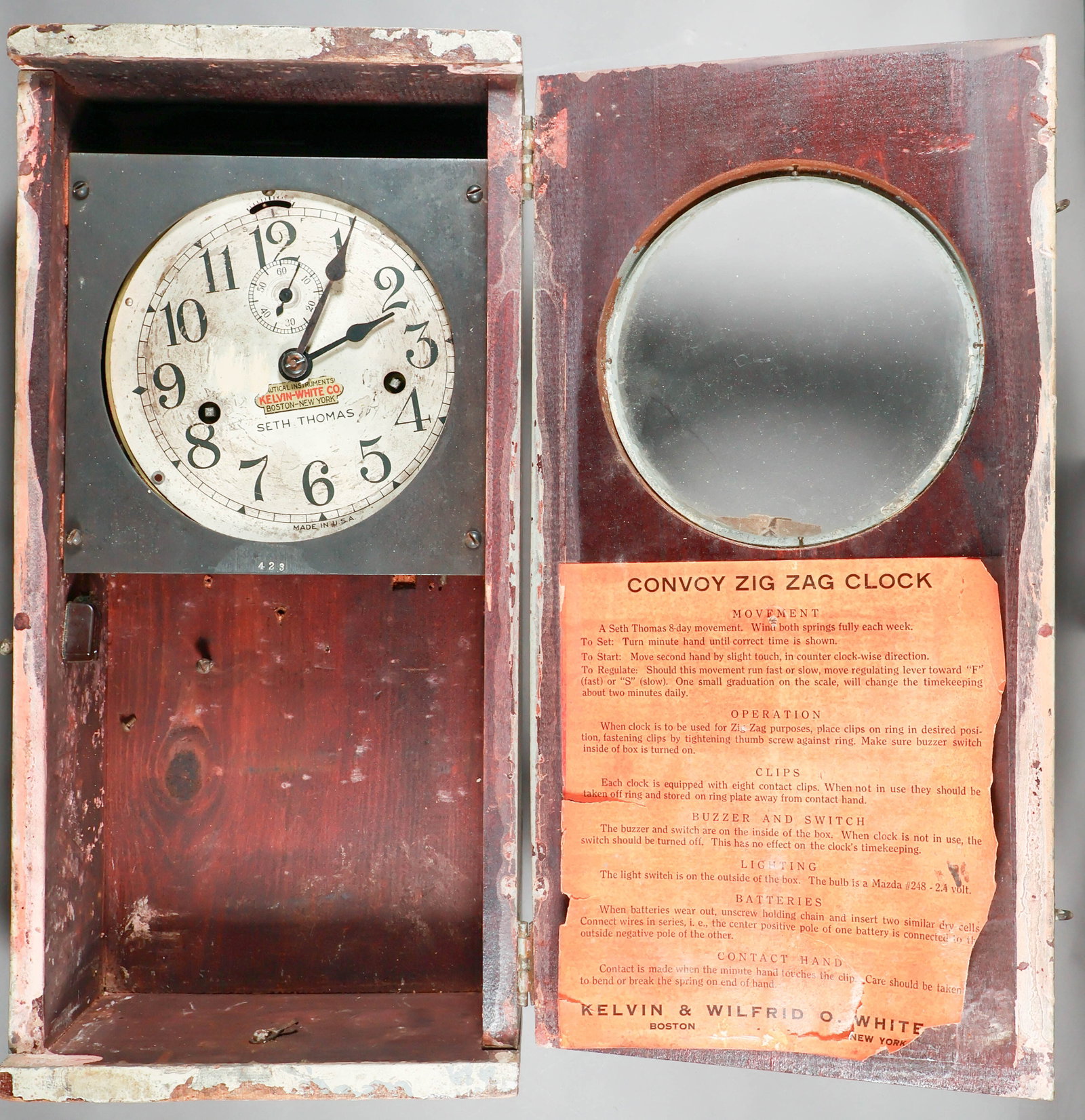 SHIP CONVOY ZIG-ZAG CLOCK (1 of 11)