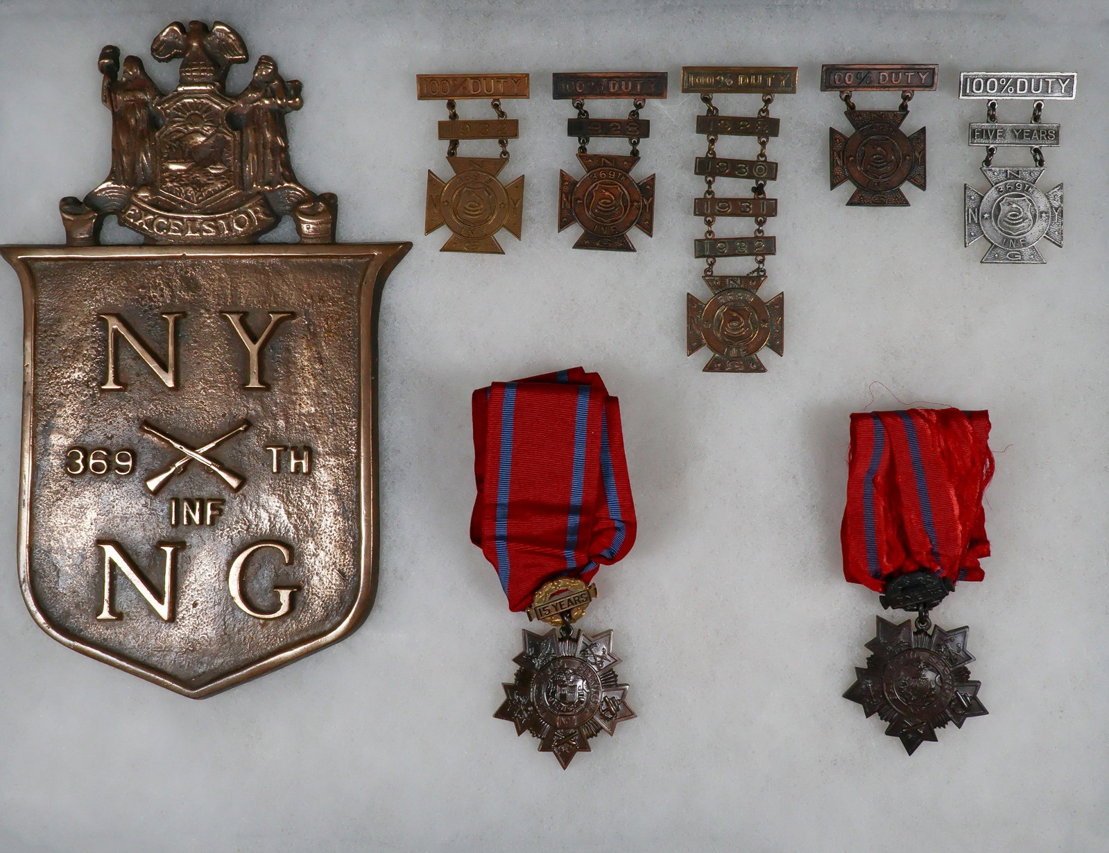 'HARLEM HELL FIGHTERS' 369TH INFANTRY MEDAL GROUPING (9) (1 of 18)