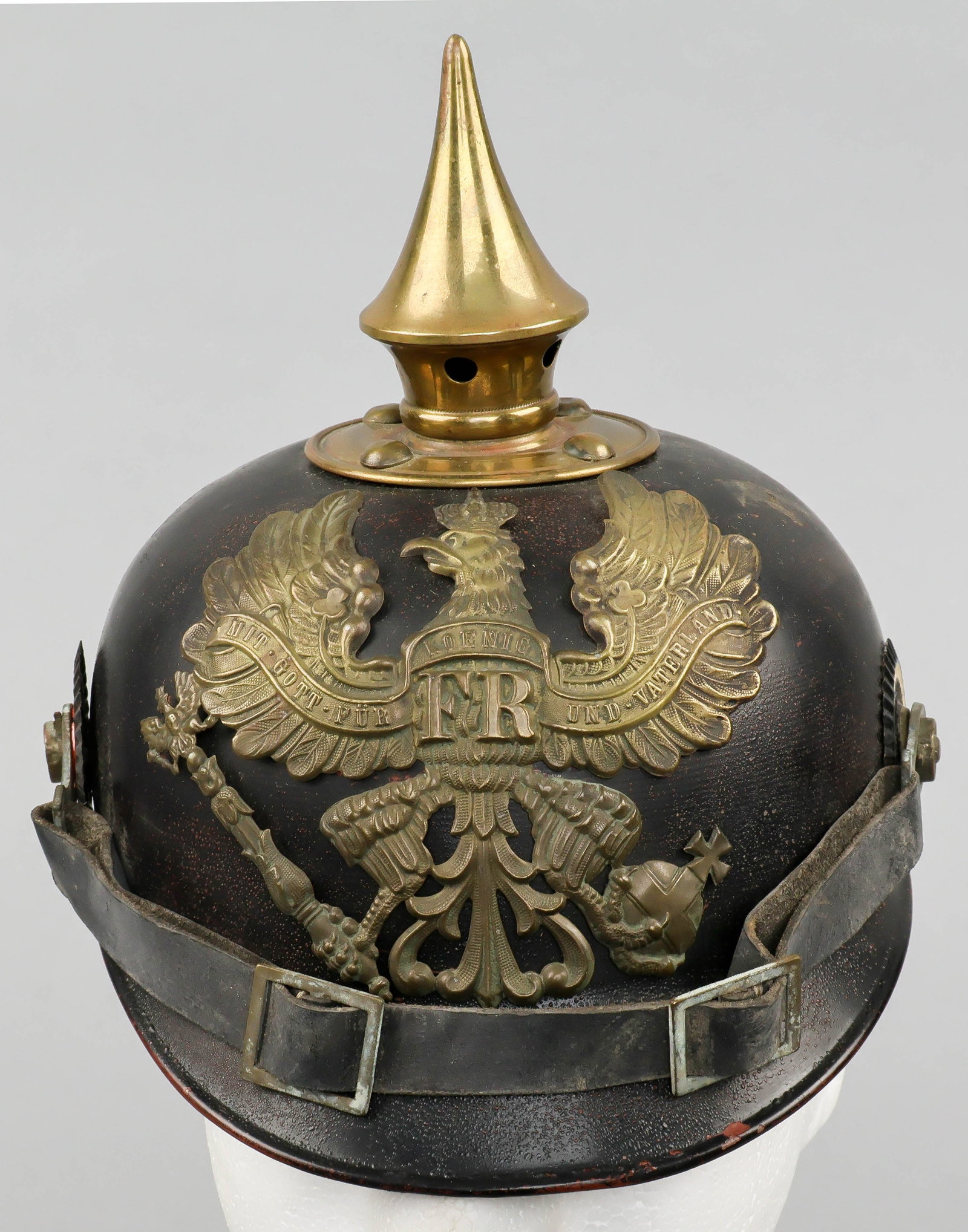 PRUSSIAN ERSATZ STEEL NCO’S PICKELHAUBE HELMET (1 of 9)