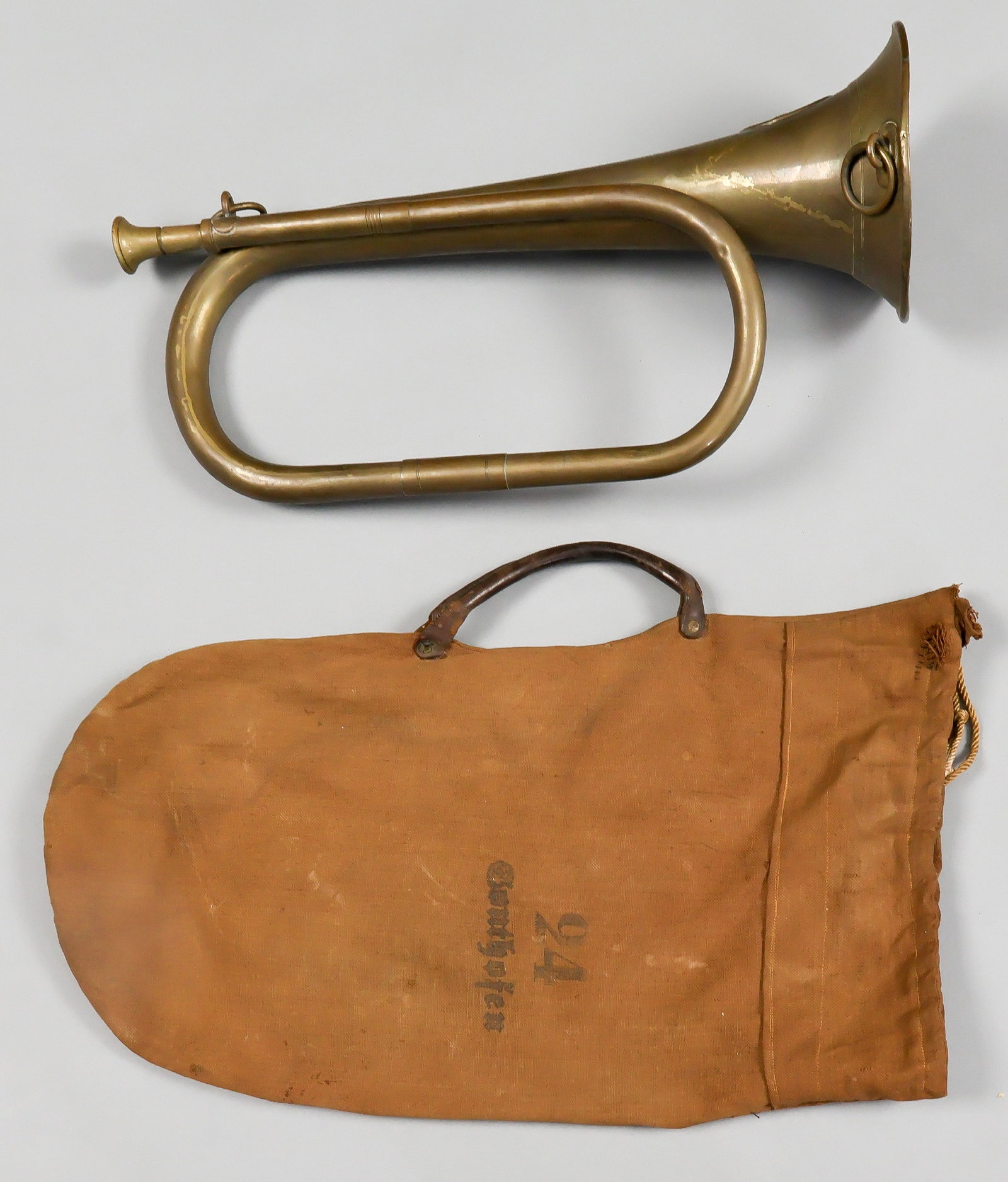 IMPERIAL GERMAN REGIMENT-MARKED BUGLE (1 of 14)