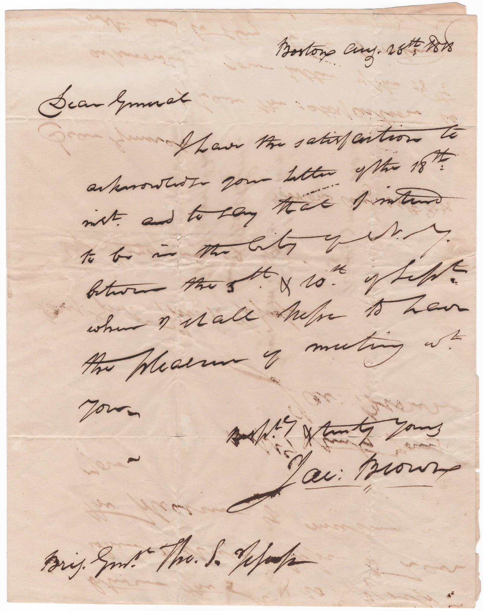JACOB BROWN: (1775 - 1828) American army officer in the War of 1812, defeated the British at the Battle of Sackett's Harbor, captured Fort Erie, and defeated a British army at the Battle of Chippawa. In 1821, he