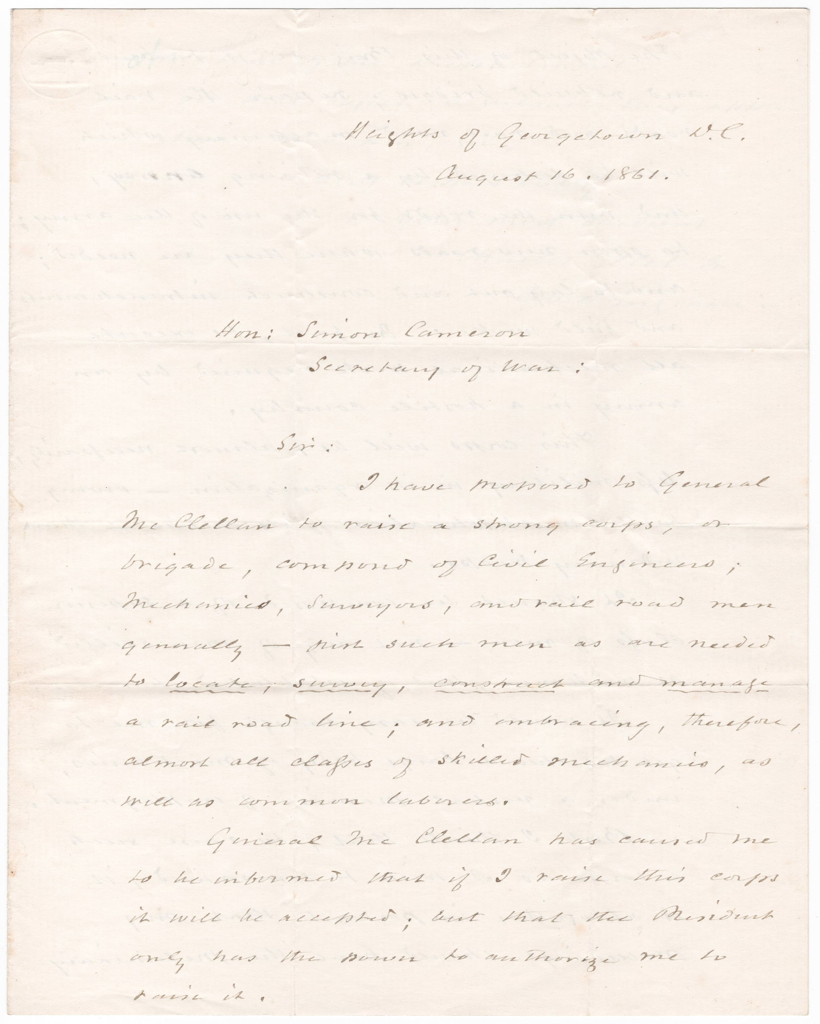 CHARLES ELLET, JR.: (1810 - 1862) Civil War engineer and an expert in navigating the Mississippi; planned and built the first suspension bridge at Wheeling, Virginia; commissioned as an aide-de-camp with rank of colonel 
