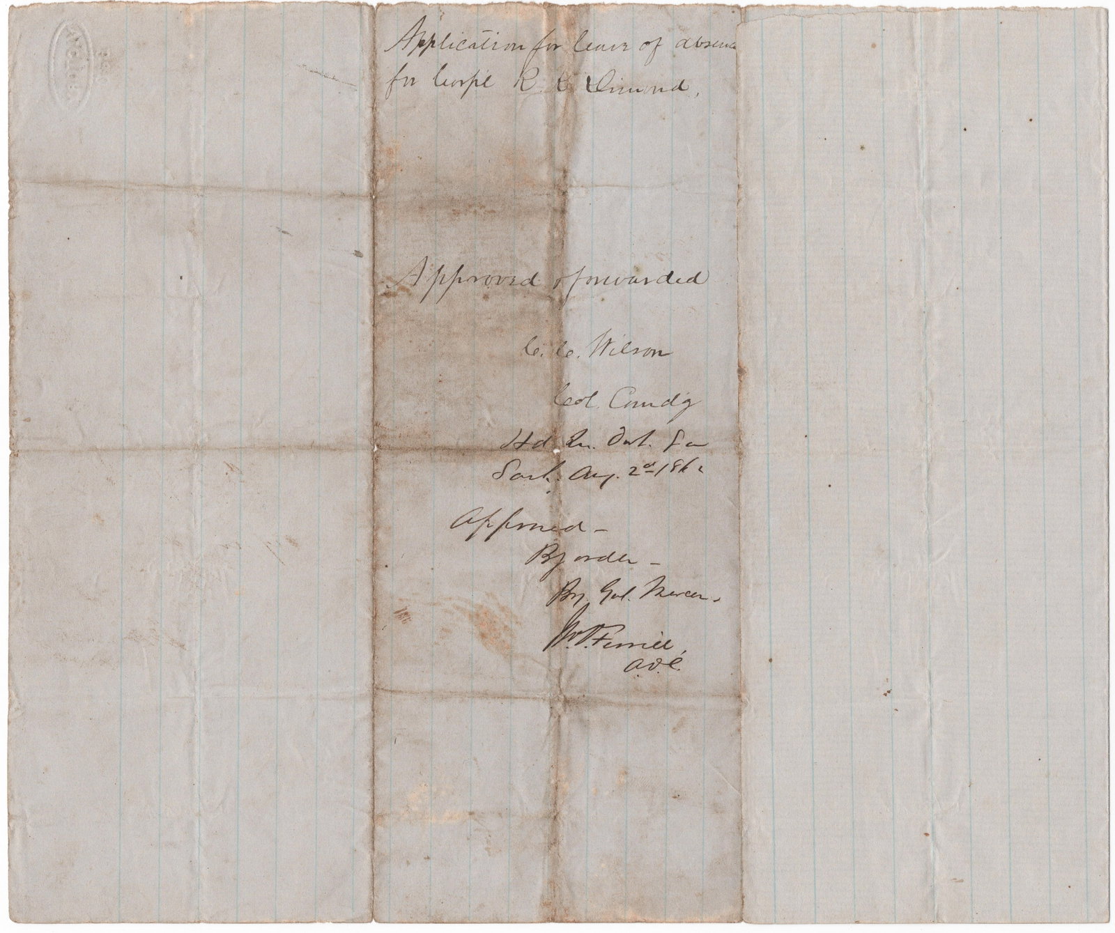 CLAUDIUS C. WILSON: (1831-1863) Confederate colonel and brigade commander, recommended for promotion to Brigadier General for distinguished conduct at Chickamauga but died of typhus before his appointment could be confir